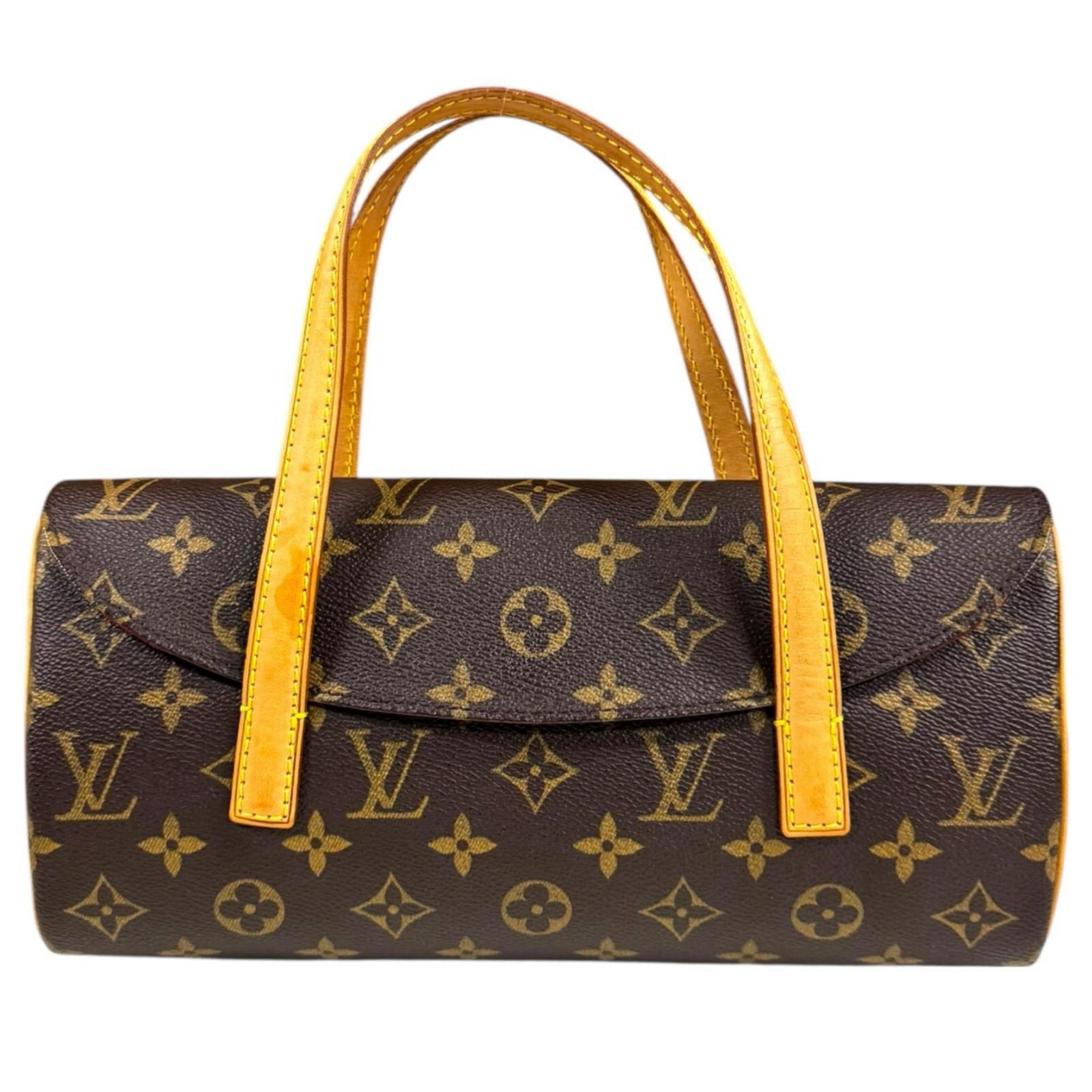 Louis Vuitton Monogram Handbag: Louis Vuitton Monogram Handbag Brown Louis Vuitton Monogram Handbag, 13.5cm x 28.5cm x 6cm, made from Monogram material, with a classic French design. This iconic handbag features the signature Louis