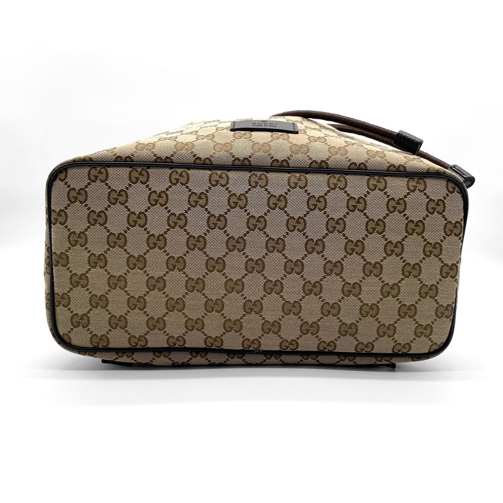 Canvas leather backpack Gucci - 5