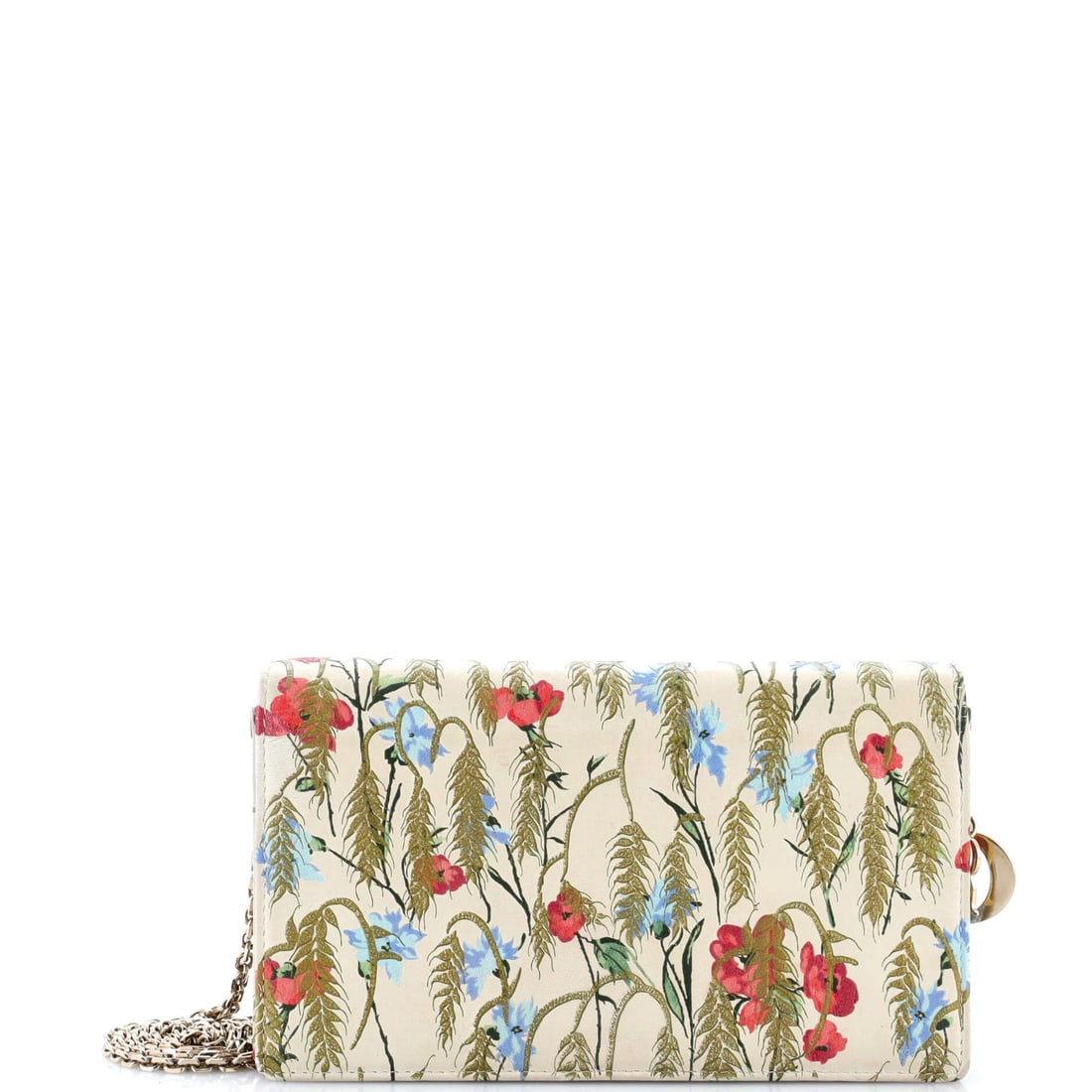Printed Leather Pouch Wallet Chain Lady Dior Christian: Printed Leather Pouch Wallet Chain Lady Dior Christian Printed Leather Pouch Wallet Chain Lady Dior Christian Dior's iconic Lady Dior Wallet on Chain Pouch is a stylish accessory featuring a