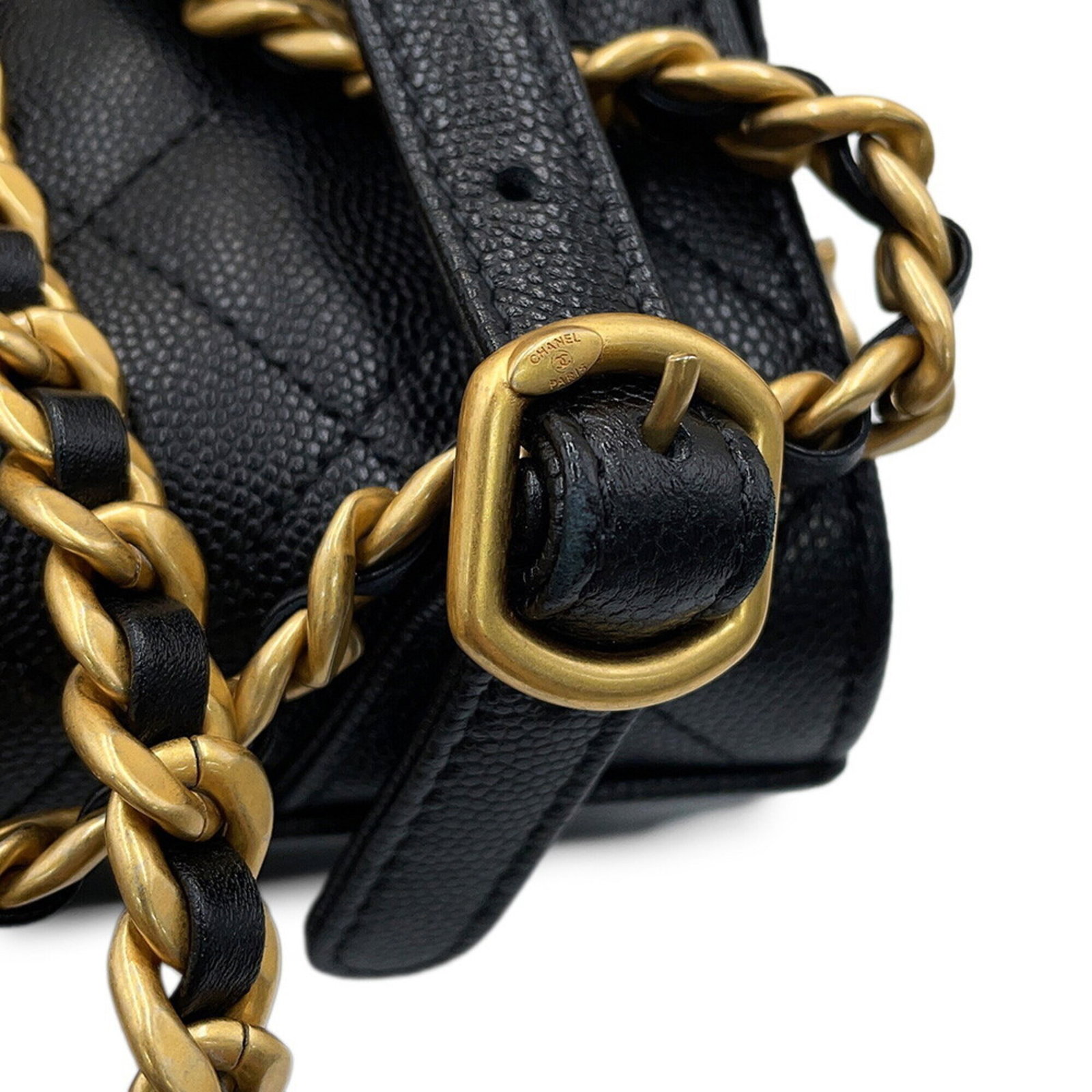 Calfskin Grained Chanel Backpack - 12