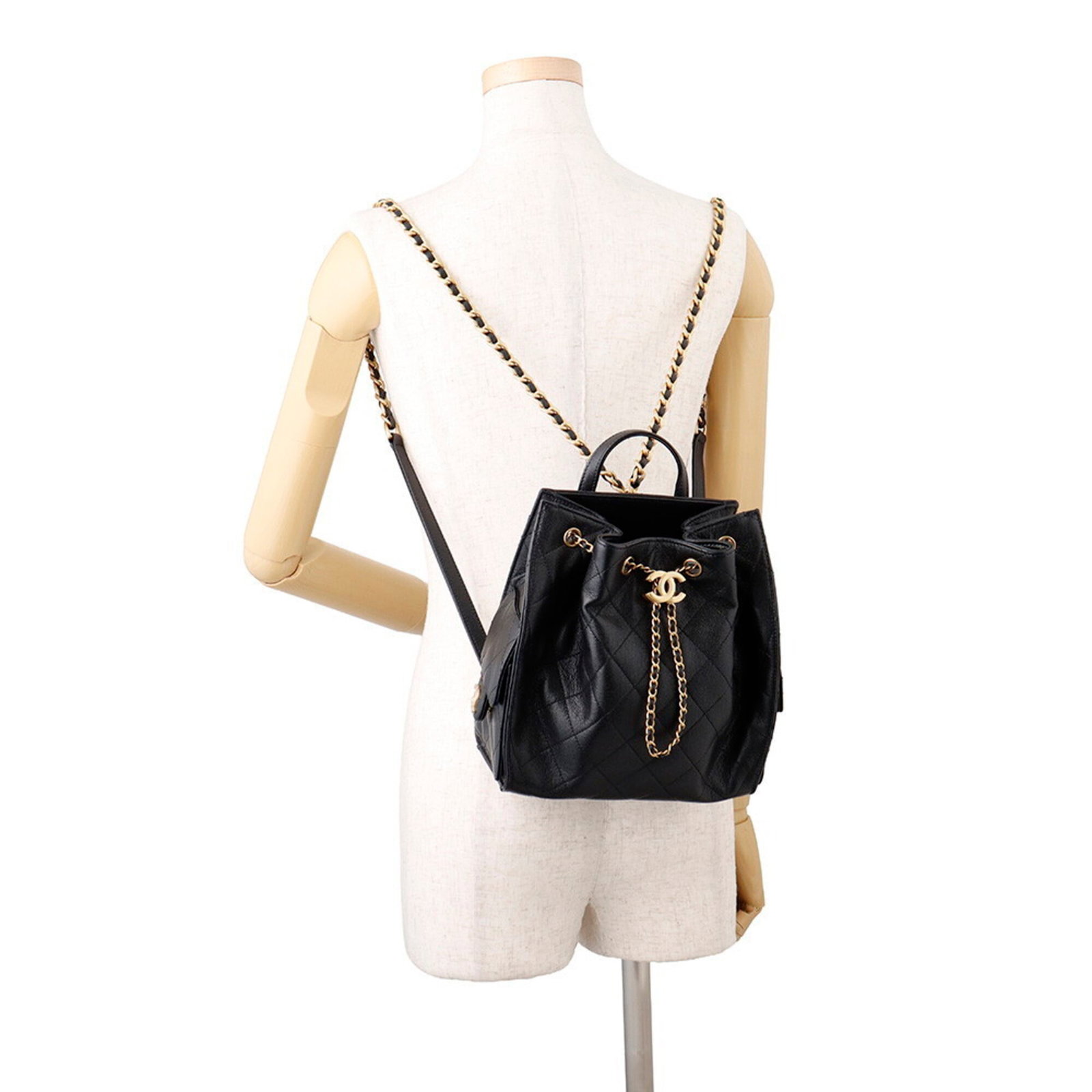 Calfskin Grained Chanel Backpack - 4