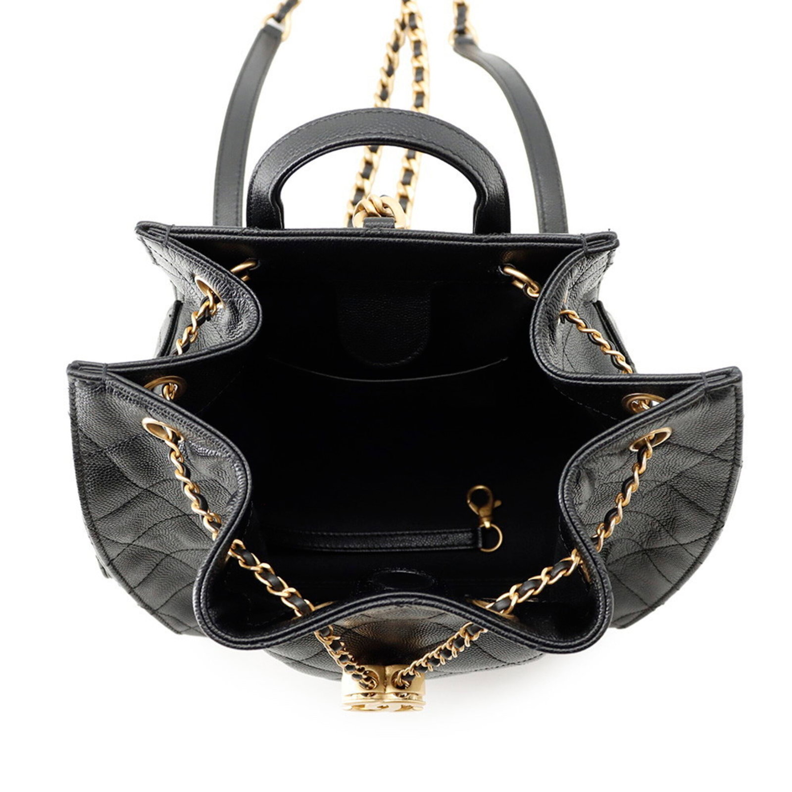 Calfskin Grained Chanel Backpack - 5