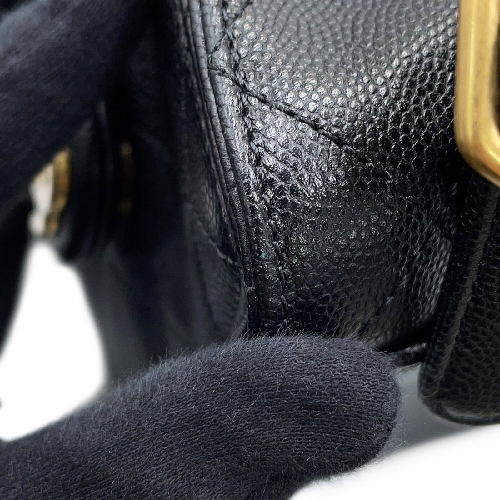 Calfskin Grained Chanel Backpack - 6