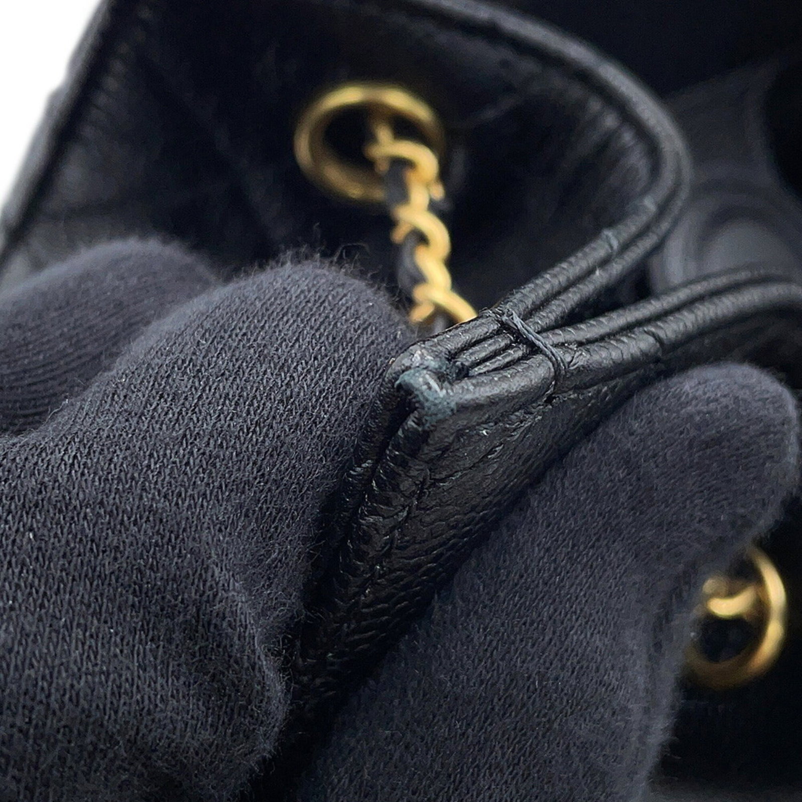 Calfskin Grained Chanel Backpack - 8