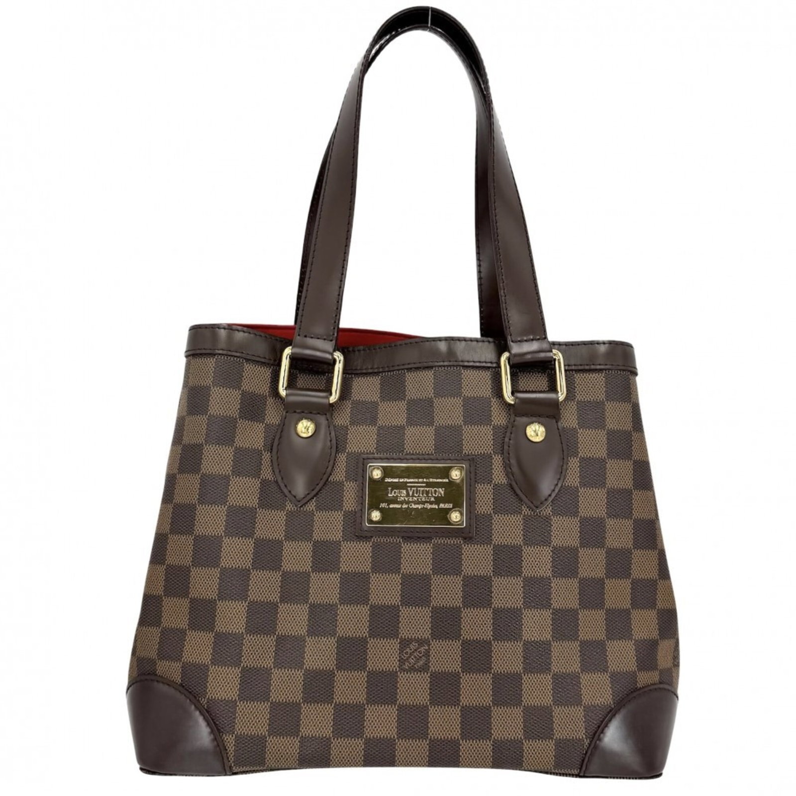 Canvas Damier Handbag Tote Louis Vuitton: Canvas Damier Handbag Tote Louis Vuitton Damier canvas pattern adds a unique touch to this classic Louis Vuitton tote bag. Made from high-quality Damier canvas, the bag features a timeless design