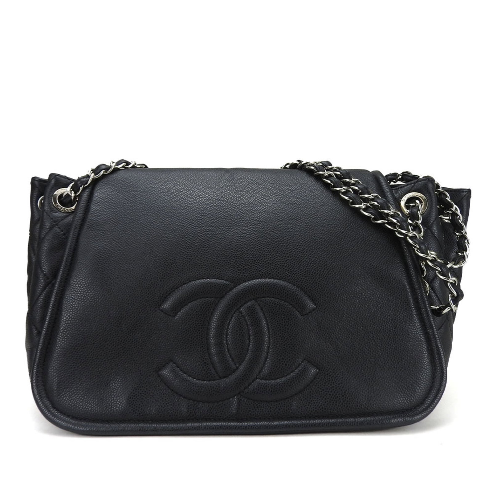 Calfskin Grained Chanel Bag Shoulder: Calfskin Grained Chanel Bag Shoulder Calfskin Grained Chanel Bag Shoulder - A sleek and sophisticated shoulder bag made from high-quality grained calfskin, crafted in a timeless black finish.