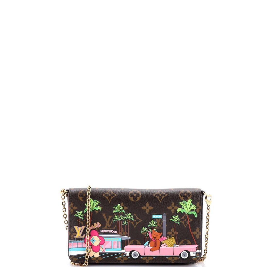 Limited Edition Louis Vuitton Vivienne Xmas Felicie Monogram Pochette Canvas (1 of 6)