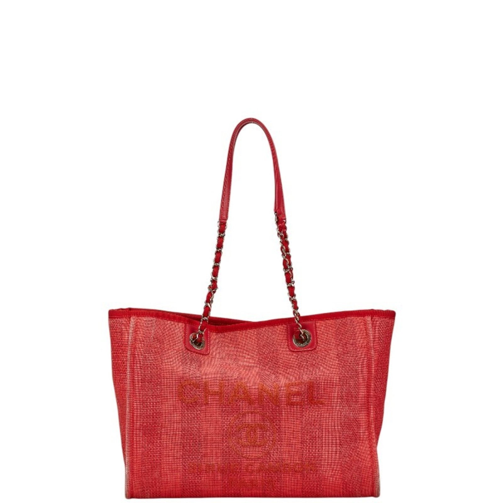 Canvas leather tote bag: Canvas leather tote bag Canvas leather tote bag in red color, featuring a classic design with a canvas and leather construction. Comes with a dust bag and guarantee card for added convenience. This