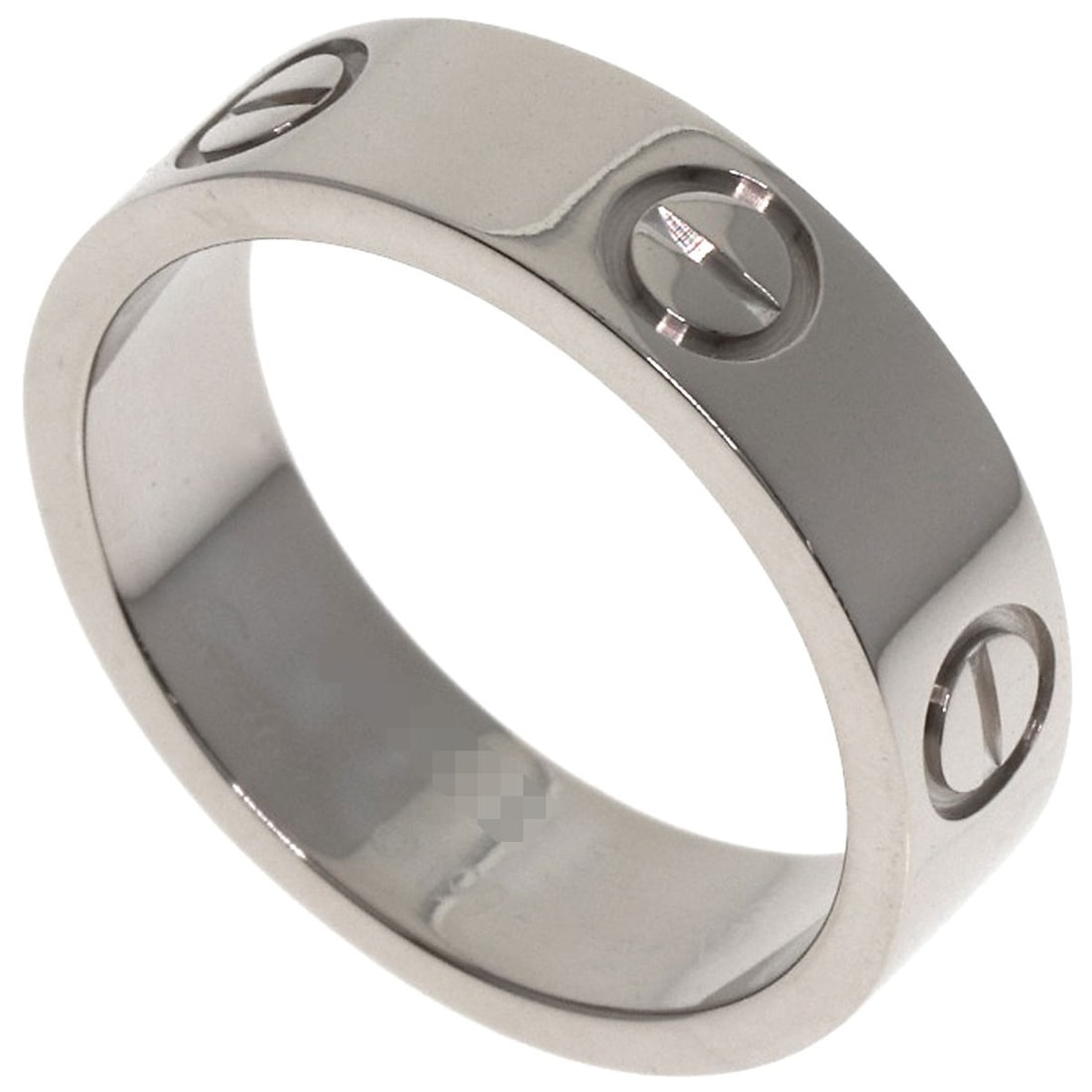 Cartier Love Ring #52 Ring K18 White Gold: Cartier Love Ring #52 Ring K18 White Gold Cartier Love Ring #52 features a sleek design with K18 White Gold material, showcasing a silver metal exterior. This ring is available in size 6.25(US) and