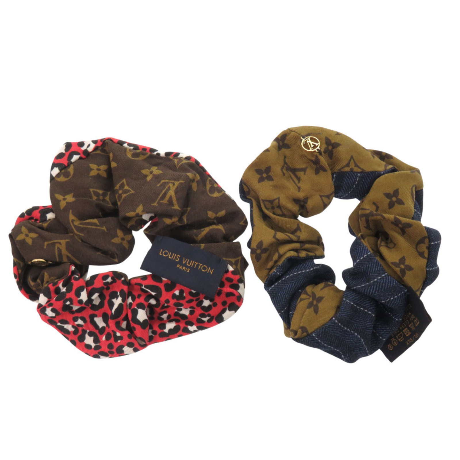 Silk Scrunchie Louis Vuitton: Silk Scrunchie Louis Vuitton Silk Scrunchie in Blue, Brown, or Red, Made from High-Quality Silk, with a Classic Louis Vuitton Design. This 10cm x 10cm Scrunchie is a Small but Chic Accessory. Item