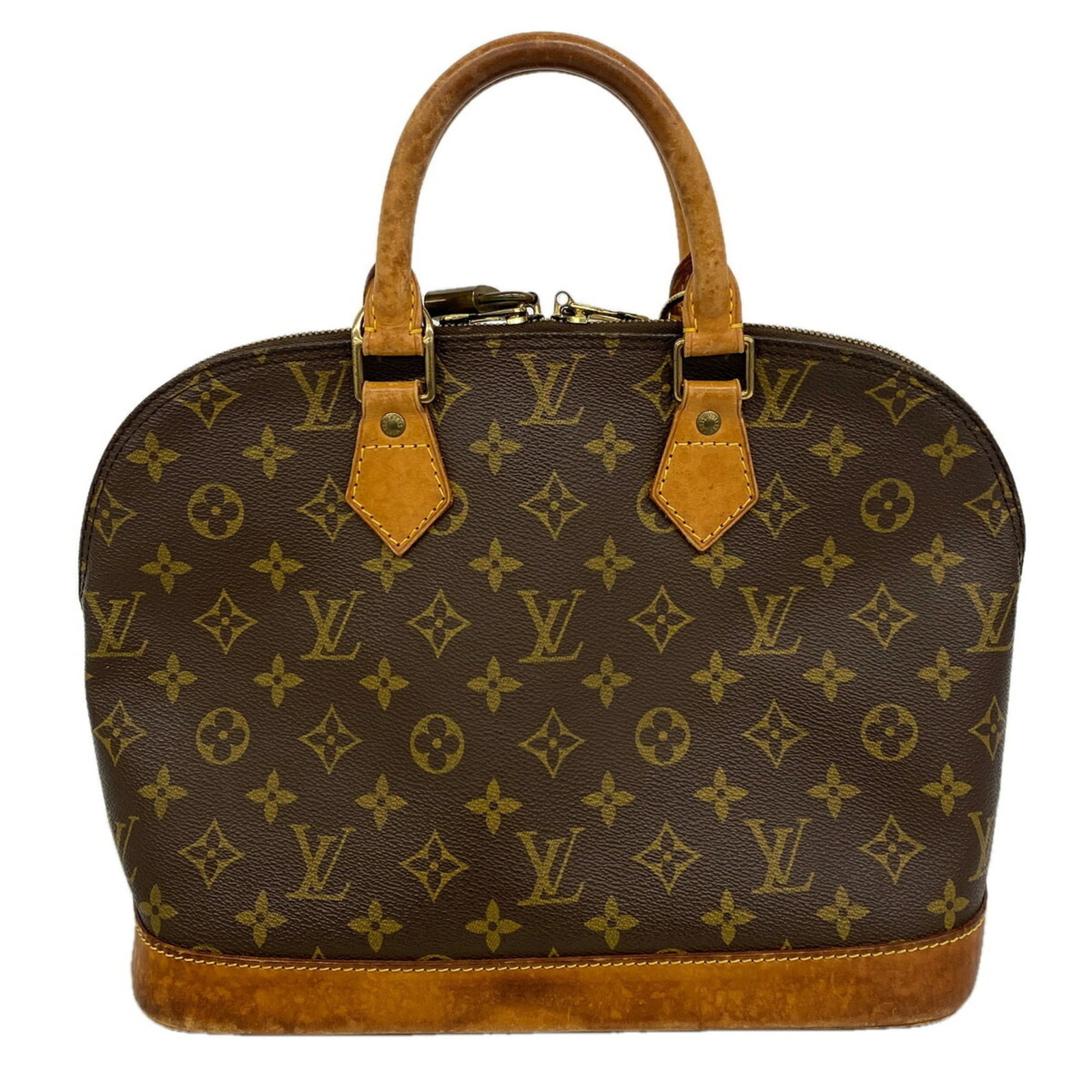 Handbag Louis Vuitton: Handbag Louis Vuitton Brown Louis Vuitton handbag with dimensions 24cm x 30cm x 16cm. This classic design features a timeless combination of style and functionality. The bag's signature monogram patte