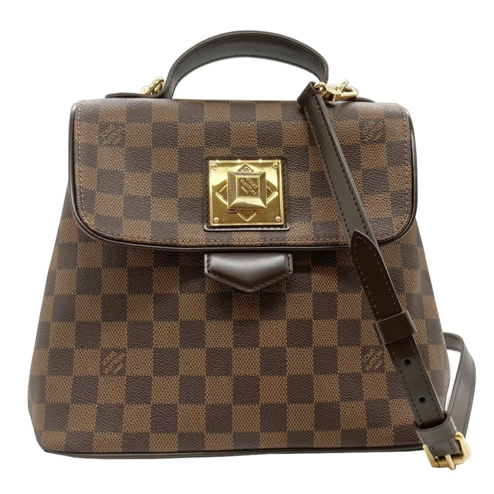 Shoulder Bag by Louis Vuitton: Shoulder Bag by Louis Vuitton Damier Canvas, Ebene, and signature details make this Louis Vuitton shoulder bag a stylish and distinctive accessory. Measuring 21cm x 27cm x 17cm, it features a sturdy