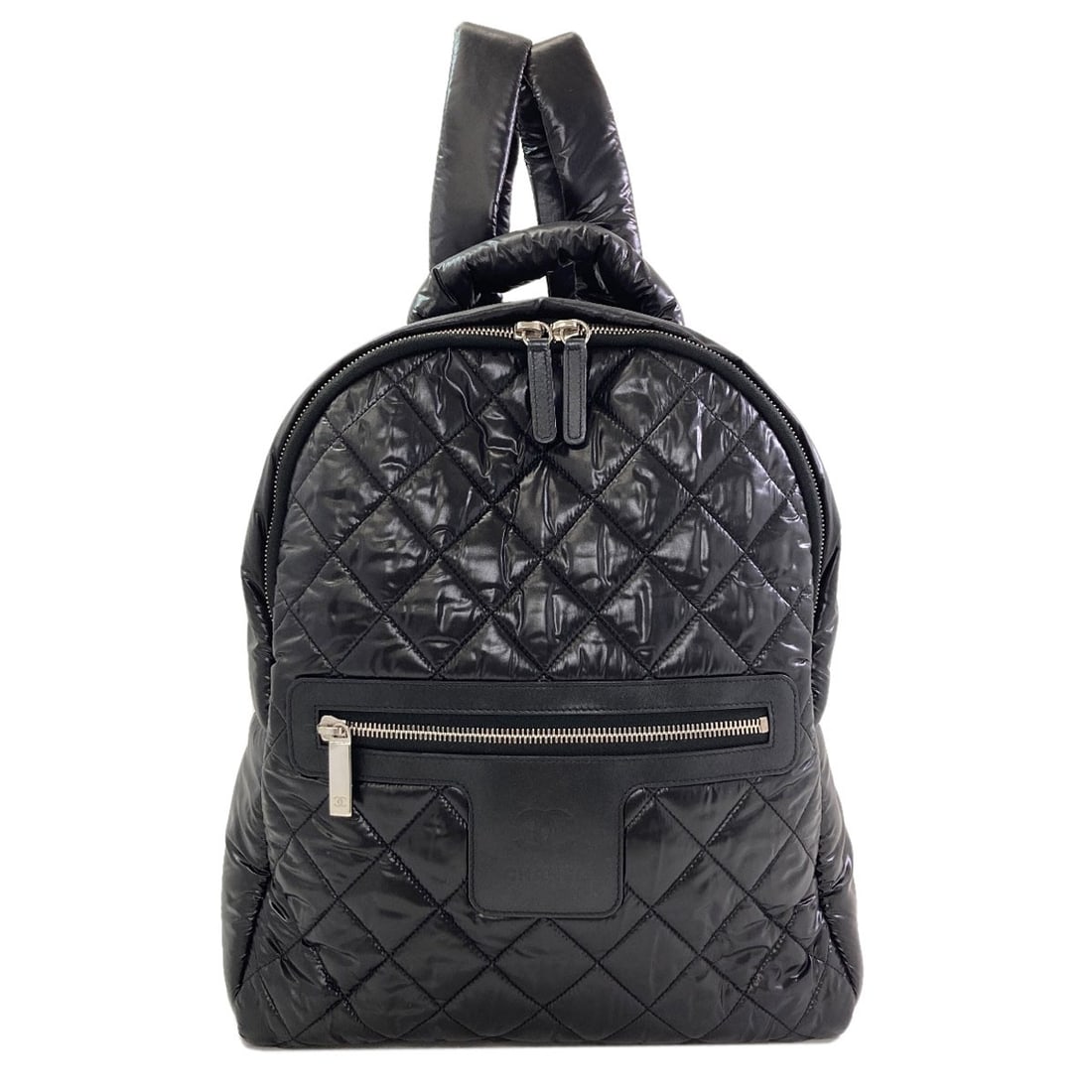 Cocoko Koon Silverhardware Nylon Backpack Daypack Chanel A92559: Cocoko Koon Silverhardware Nylon Backpack Daypack Chanel A92559 The Cocoko Koon Silverhardware Nylon Backpack Daypack is a sleek and versatile black backpack with a 13.0 inch height and 11.4 inch widt