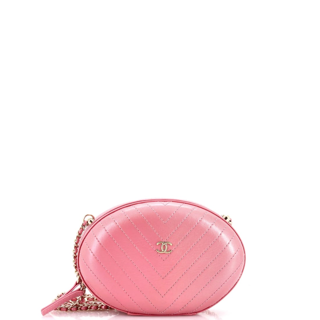 Chanel La Pausa Evening Bag Chevron Leather: Chanel La Pausa Evening Bag Chevron Leather This exquisite Chanel La Pausa Evening Bag Chevron Leather features a striking pink exterior and matching interior, showcasing the iconic brand's signature 