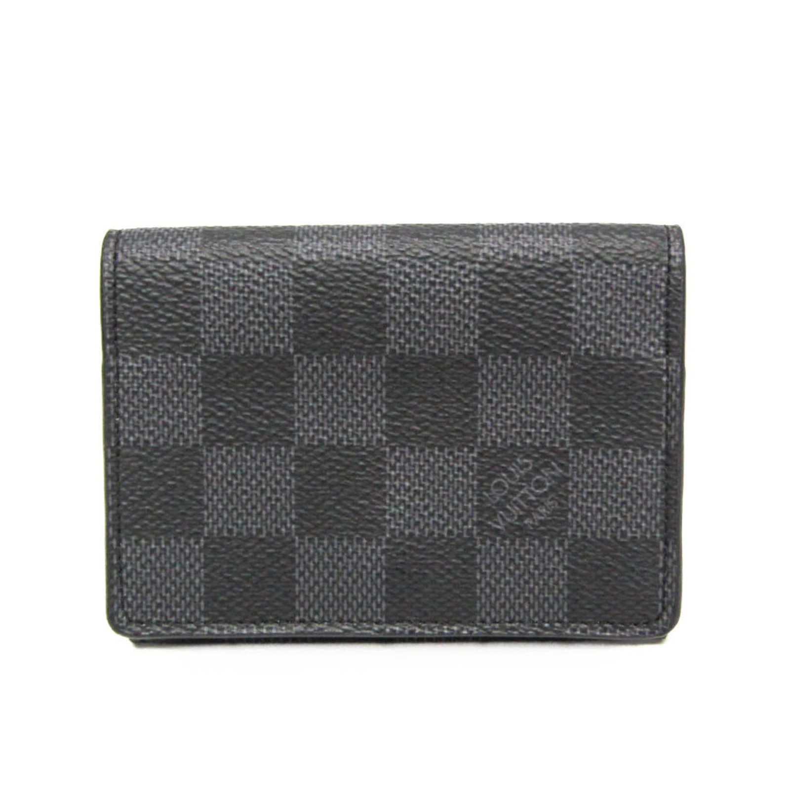 Business Card Case Damier Graphite Louis Vuitton: Business Card Case Damier Graphite Louis Vuitton Damier Graphite Louis Vuitton Business Card Case: A sleek and sophisticated accessory for the modern professional, this black Damier Graphite business