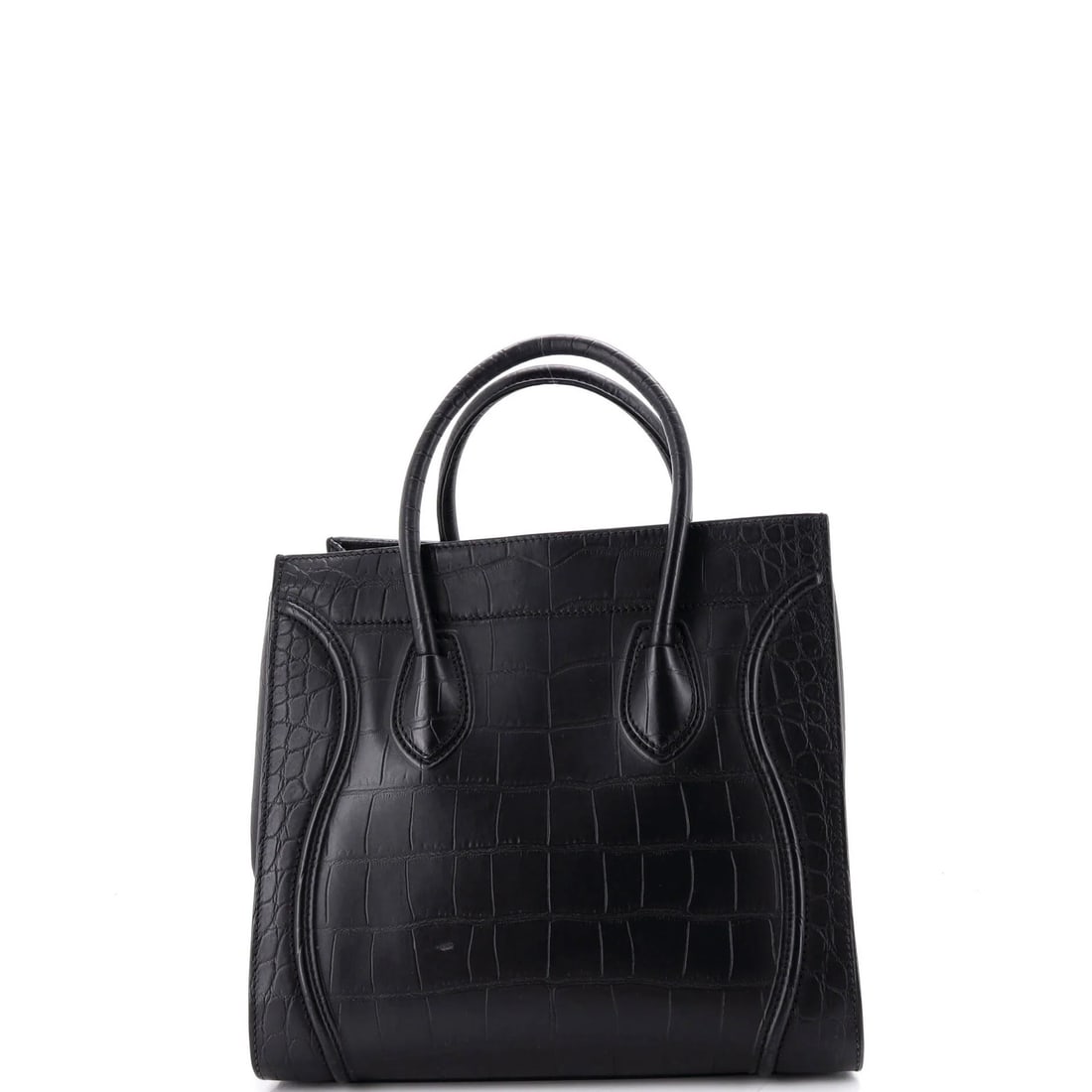 Crocodile Leather Embossed Medium Celine Phantom Bag - 3