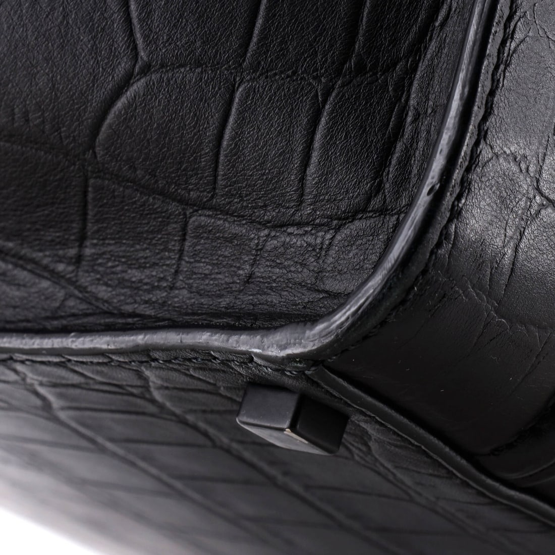 Crocodile Leather Embossed Medium Celine Phantom Bag - 6