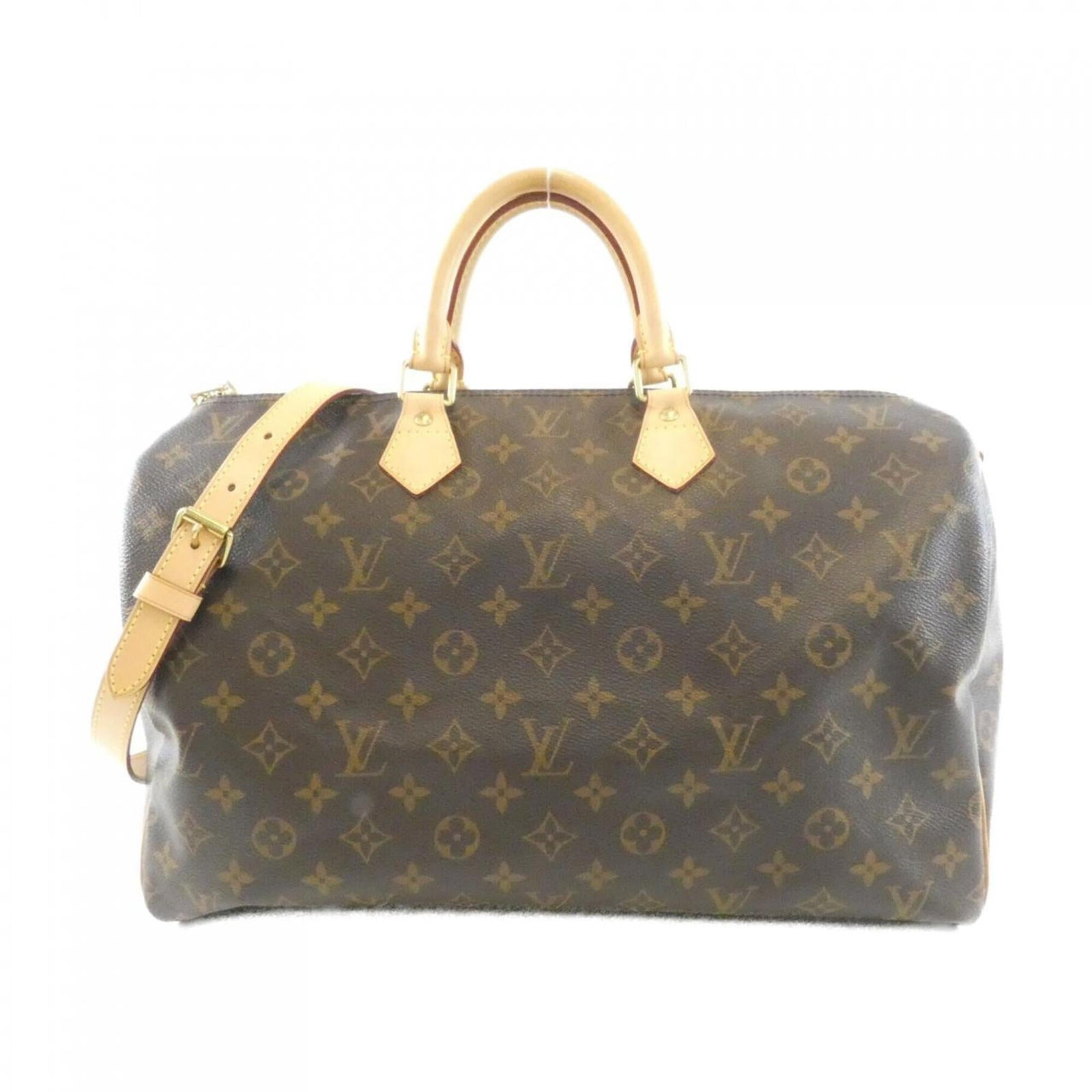 Louis Vuitton Boston Bag Coated Canvas: Louis Vuitton Boston Bag Coated Canvas Coated canvas construction gives the Louis Vuitton Boston Bag a durable and stylish edge. With its gold hardware and classic monogram pattern, this bag exudes