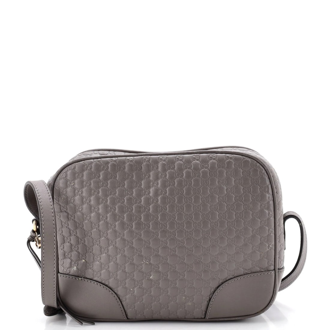 Bree Disco Crossbody Bag Microguccissima Leather Mini Gucci: Bree Disco Crossbody Bag Microguccissima Leather Mini Gucci Gray Microguccissima Leather Mini Gucci Bree Disco Crossbody Bag with Gold Tone Hardware, featuring a compact size and a classic cross-body