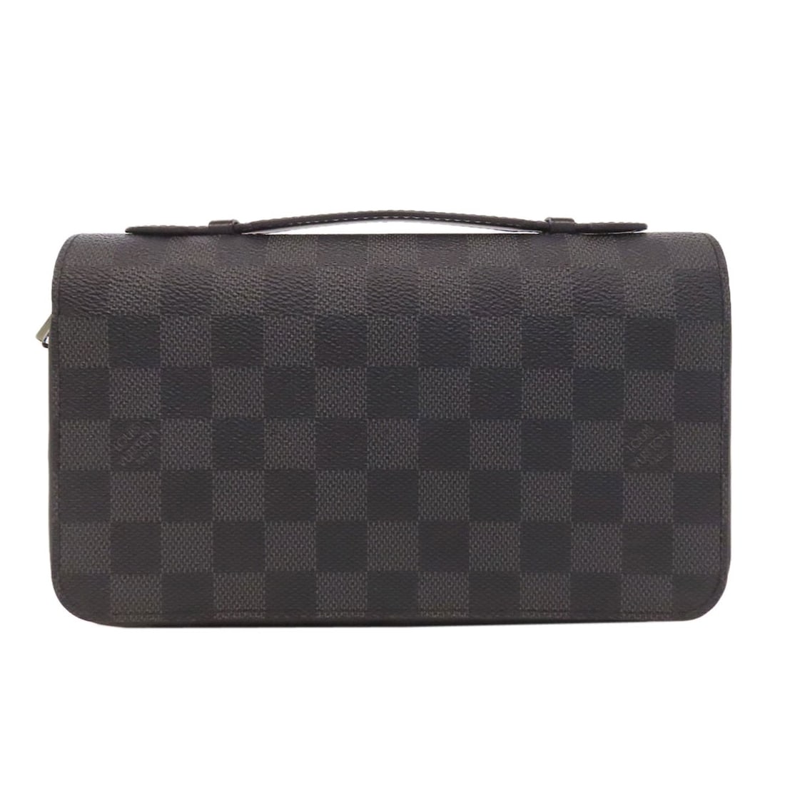 Damier Canvas Zippy Business Bag Xl N41503 Louis Vuitton: Damier Canvas Zippy Business Bag Xl N41503 Louis Vuitton Gray Damier canvas exterior with a classic design, this XL business bag from LOUIS VUITTON features a timeless and sophisticated look. The