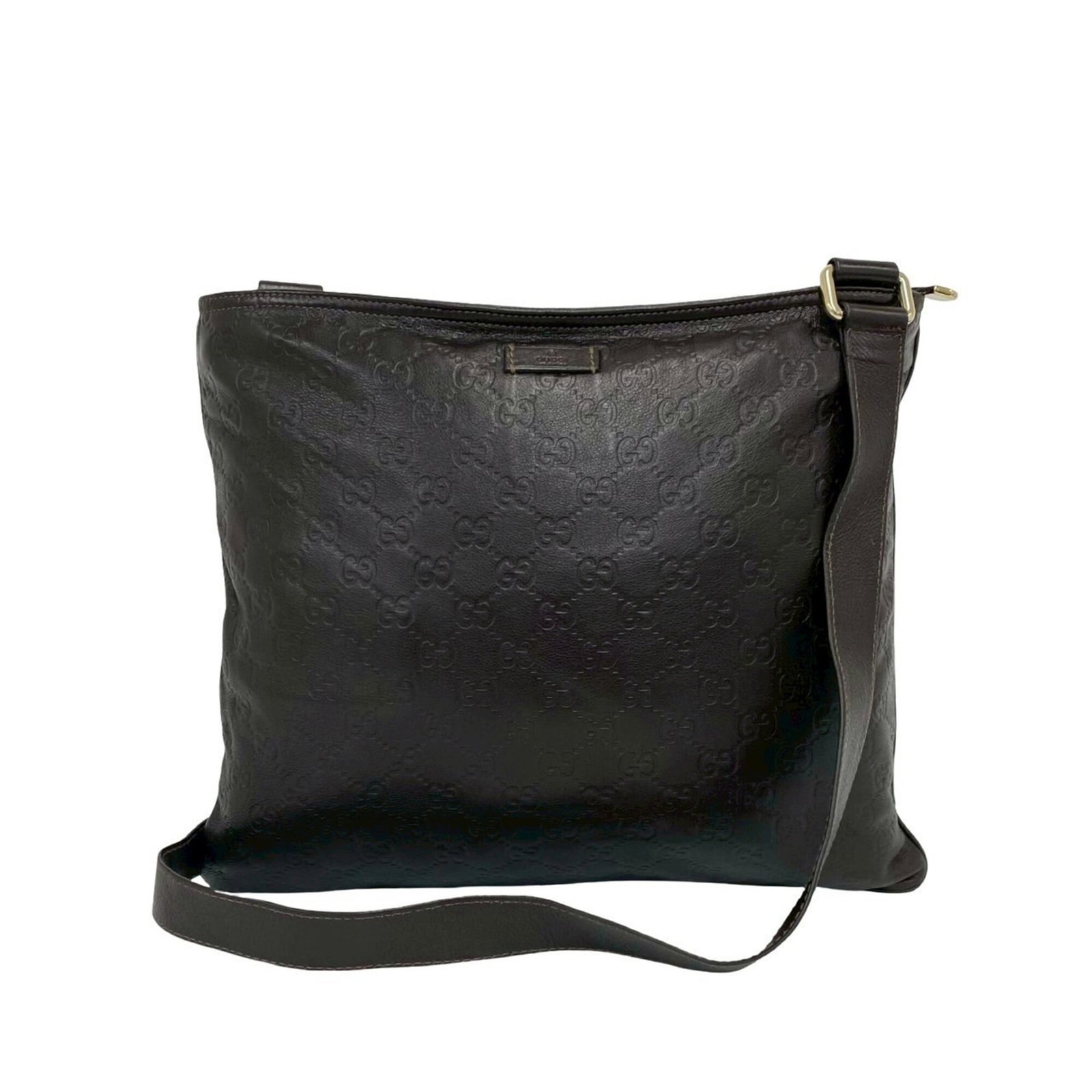 Pochette Leather Bag Shoulder Gucci: Pochette Leather Bag Shoulder Gucci The Gucci Pochette Leather Bag is a stylish shoulder bag made from high-quality leather, featuring a classic design with clean lines and a timeless brown color.