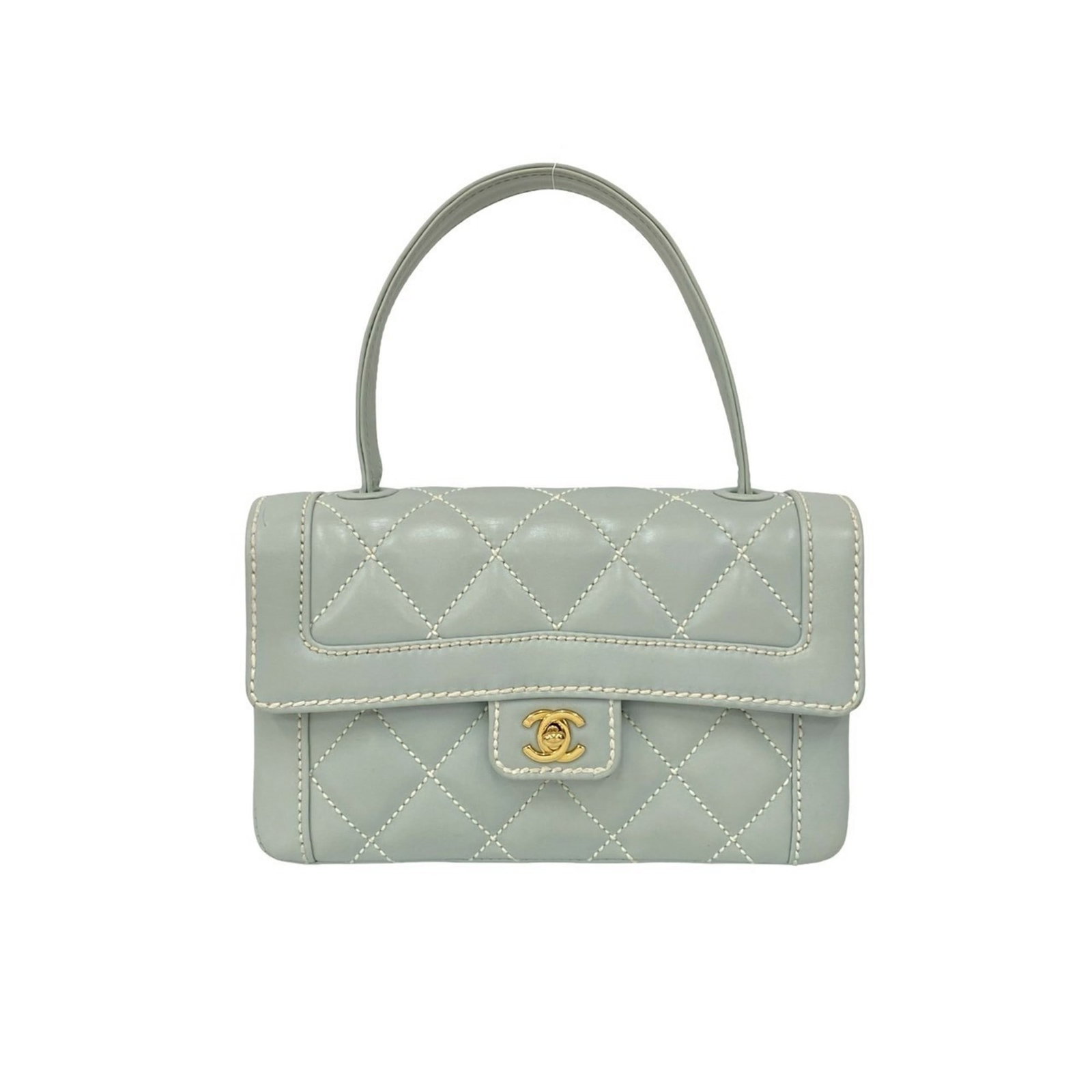 Handbag Leather from Chanel: Handbag Leather from Chanel Blue Chanel Handbag with Leather Material, Box, and Dust Bag. This blue leather handbag from Chanel measures 16cm x 25cm x 6cm and comes with a box and dust bag. The item