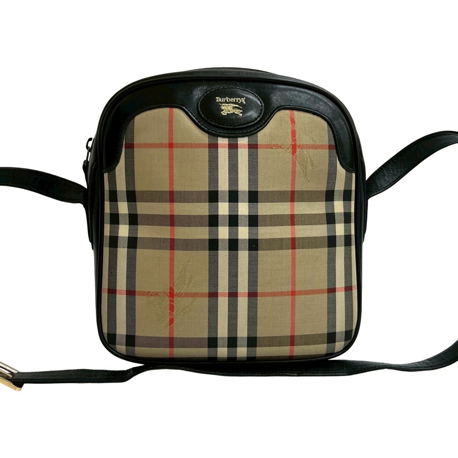 Canvas Leather Pochette Burberry Shoulder Bag (1 of 10)