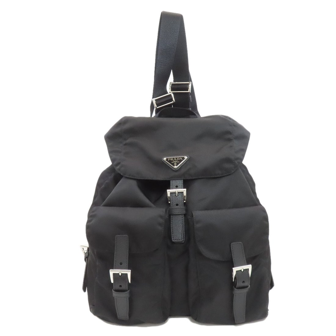 Backpack Nylon Prada Hardware Daypack Logo: Backpack Nylon Prada Hardware Daypack Logo Black Nylon PRADA A* Daypack with logo detail, made from high-quality nylon material, offering a sleek and stylish design. Item Specifics: Brand: PRADA Style