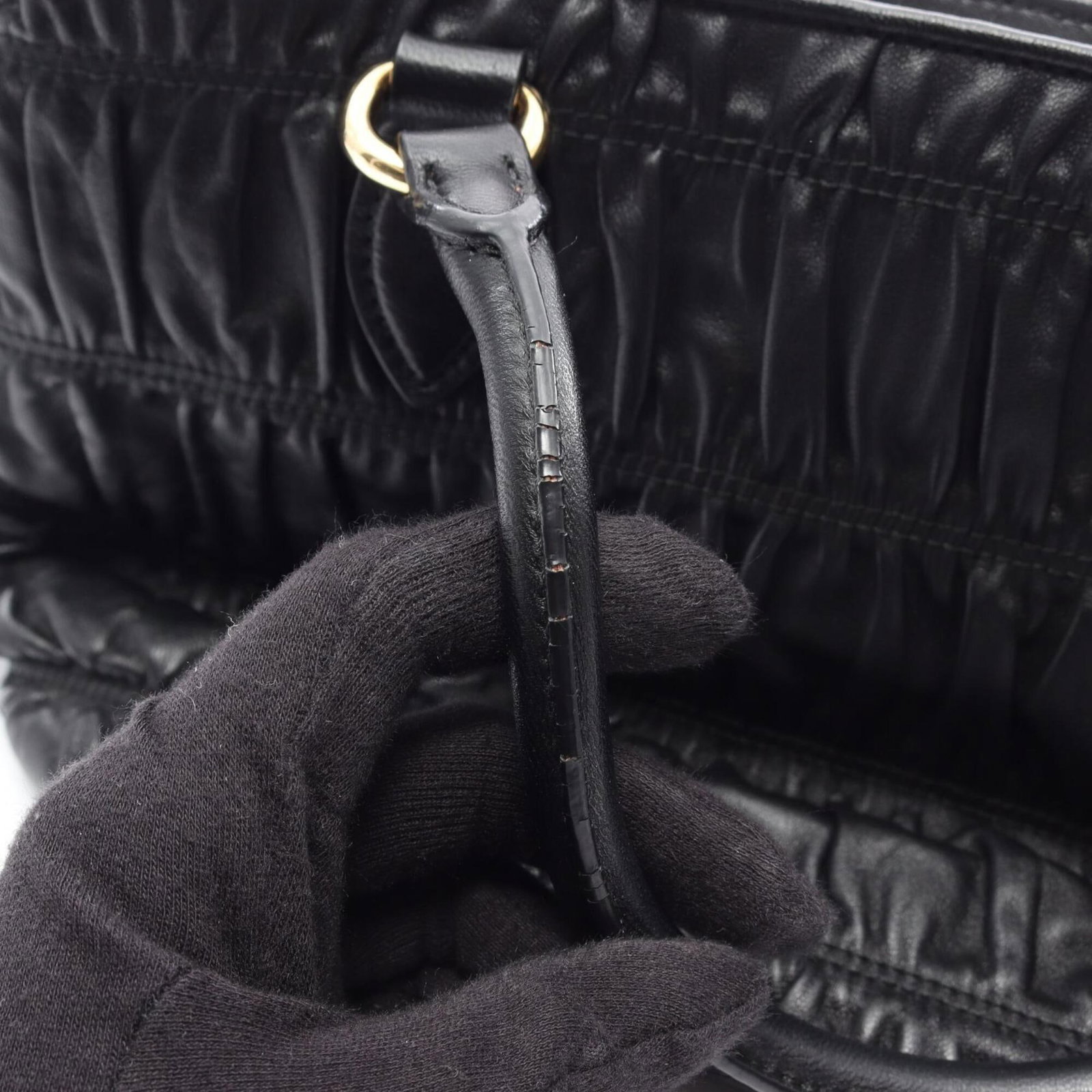 Handbag Leather Prada - 10
