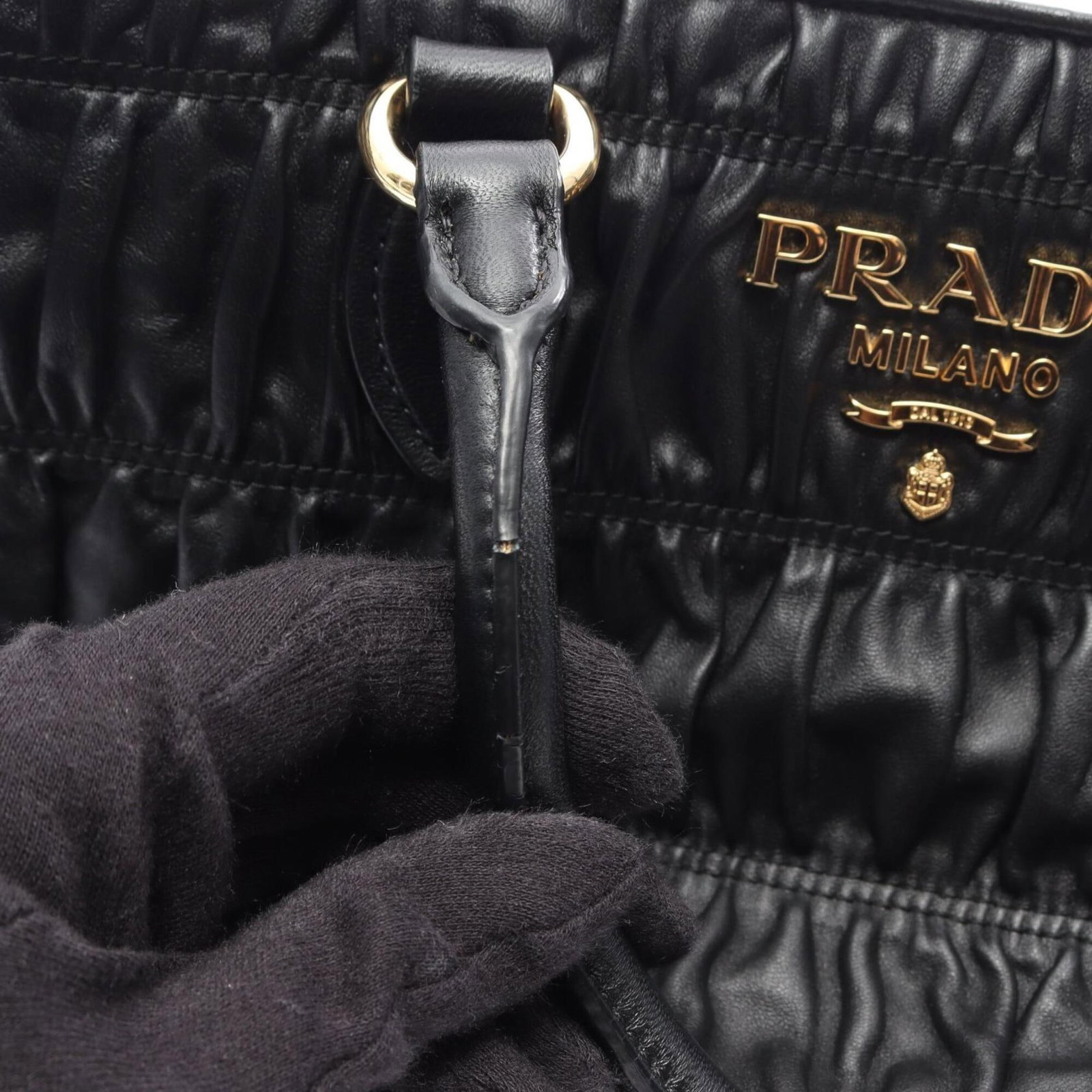 Handbag Leather Prada - 9