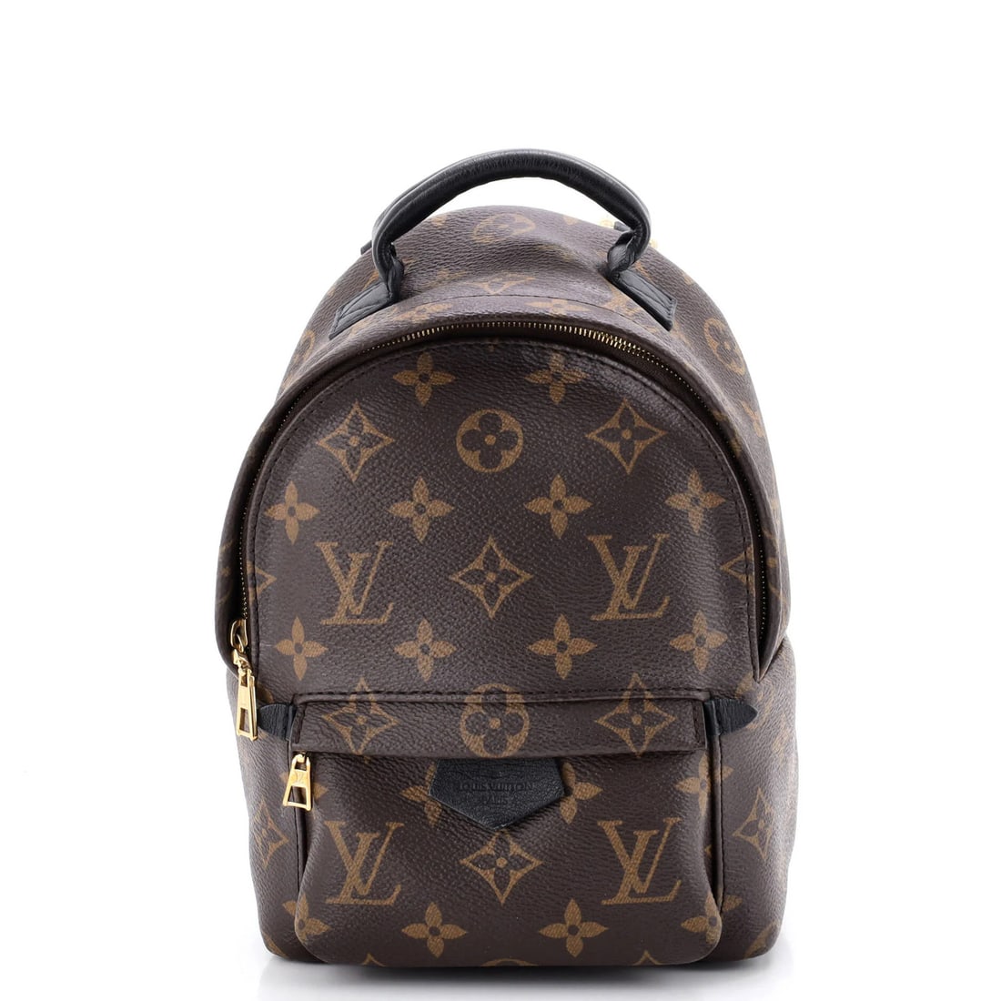 Vuitton Palm Springs Backpack Canvas Mini Monogram: Vuitton Palm Springs Backpack Canvas Mini Monogram Brown canvas mini backpack with Palm Springs monogram, featuring a classic Louis Vuitton design. This mini monogram canvas backpack has a sturdy