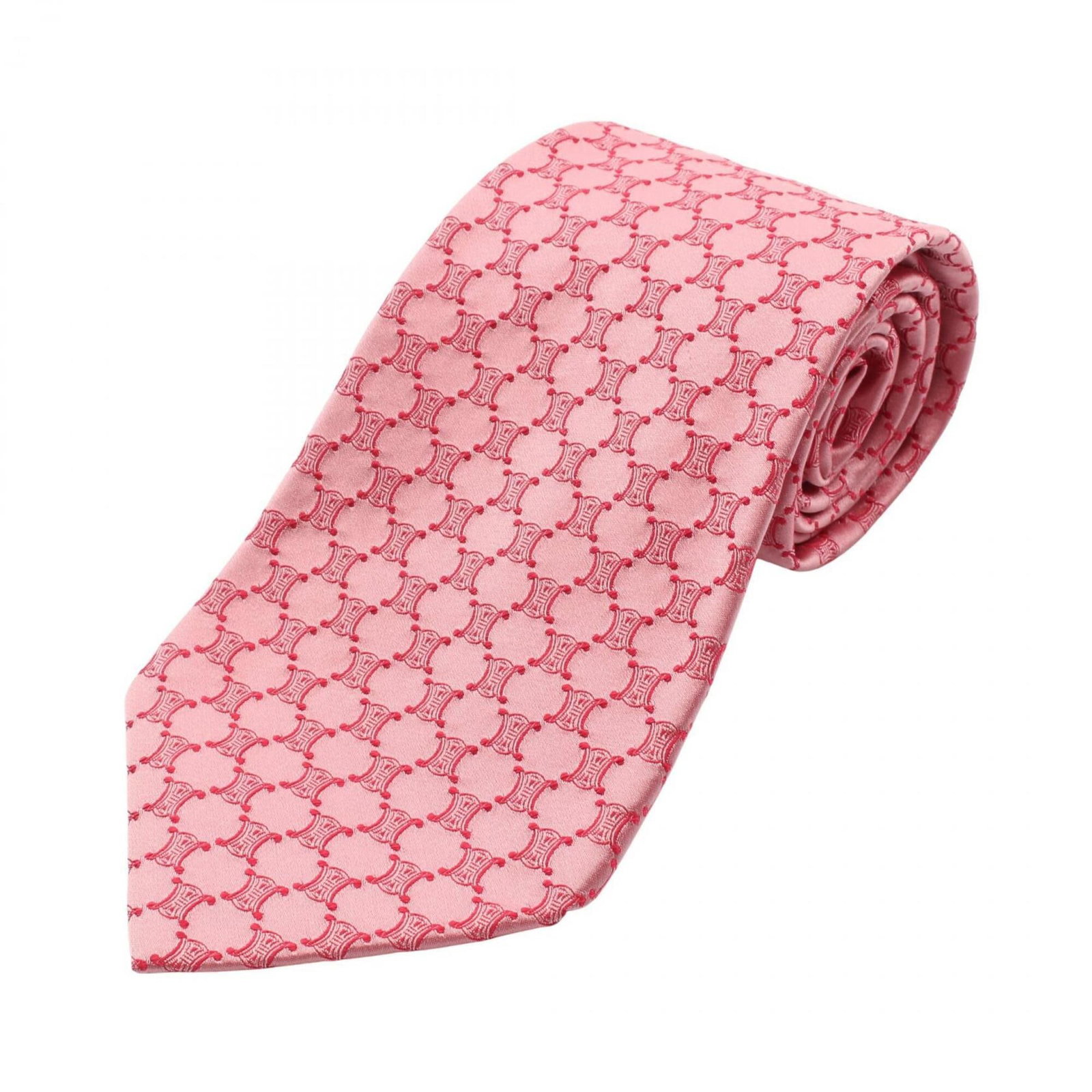 Silk Cravat Celine: Silk Cravat Celine Silk Cravat Celine measures 148cm in length, crafted from high-quality silk material, and features a vibrant pink color. The cravat bears a signature, a notable detail of this uniqu