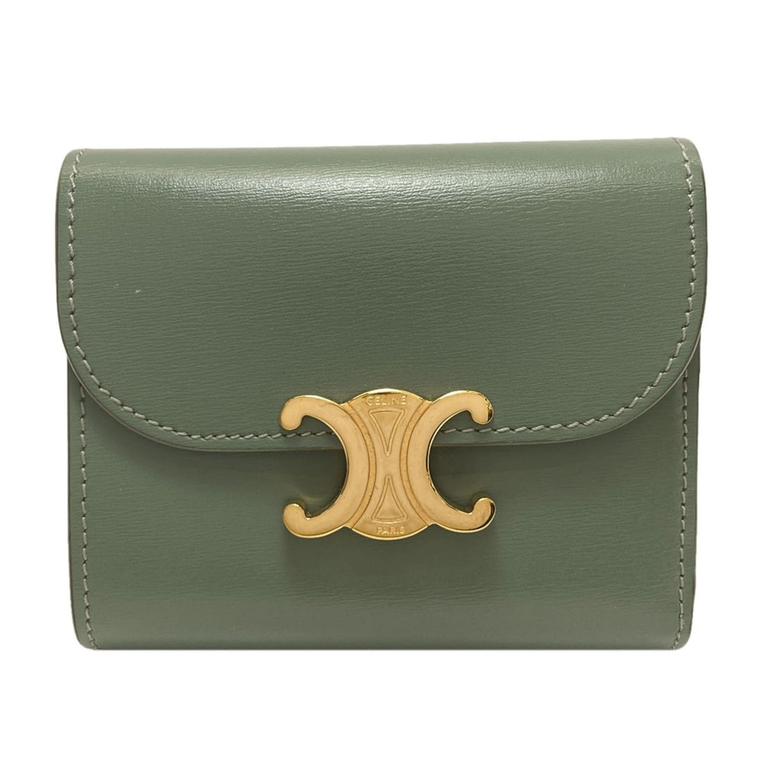 Calf Wallet With Coin Pocket Bifold Tri-Fold Flap: Calf Wallet With Coin Pocket Bifold Tri-Fold Flap Calf wallet with coin pocket bifold tri-fold flap, a stylish and functional accessory. This green bifold wallet features a coin pocket for added conve