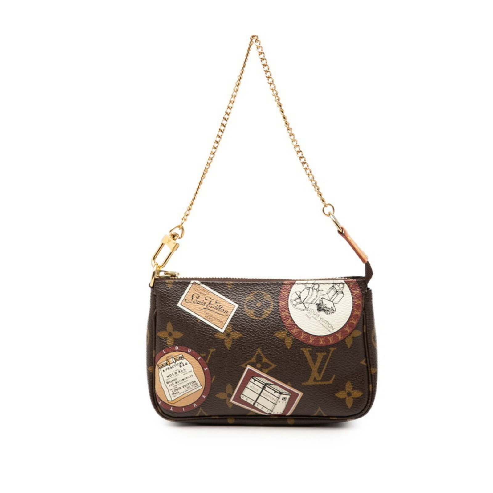 Louis Vuitton Handbag Pochette Pouch Pvc Leather: Louis Vuitton Handbag Pochette Pouch Pvc Leather Brown Louis Vuitton Pochette Pouch Pvc Leather Handbag. Made from PVC and leather, this stylish pouch features a classic design. Measuring 9.5cm x
