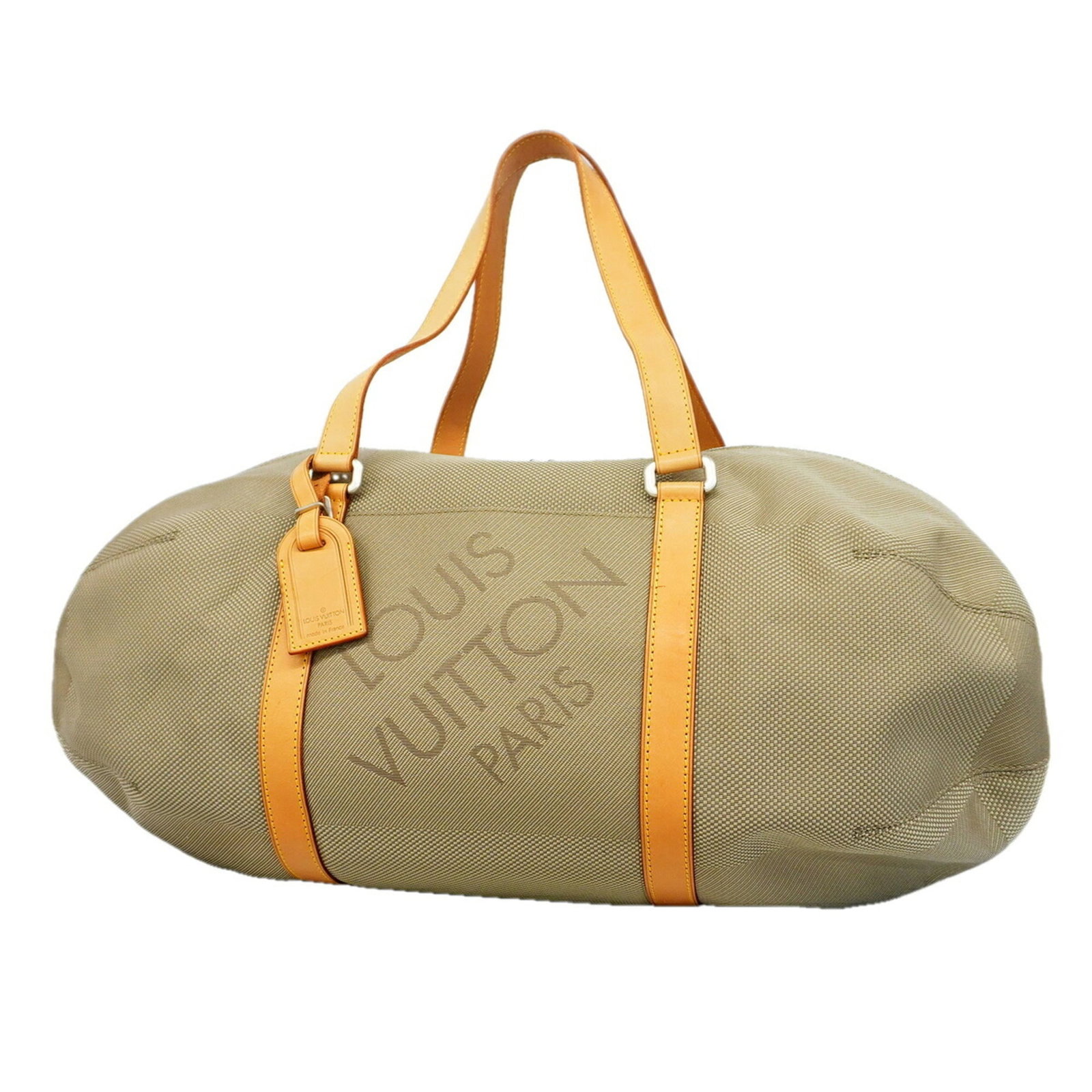 Boston Bag By Louis Vuitton: Boston Bag By Louis Vuitton Sable Satchel with Classic Design, 20cm x 57cm x 25cm. This Louis Vuitton Boston bag boasts a timeless design and a rich, luxurious sable color. A signature adorns the