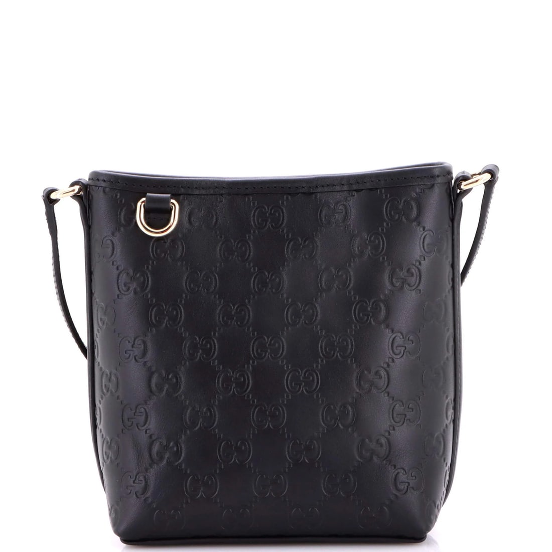 Gucci GG Emblem Bucket Bag GG Debossed Leather Nano: Gucci GG Emblem Bucket Bag GG Debossed Leather Nano The Gucci GG Emblem Bucket Bag GG Debossed Leather Nano boasts a sleek, debossed leather exterior in black, featuring the iconic GG emblem.