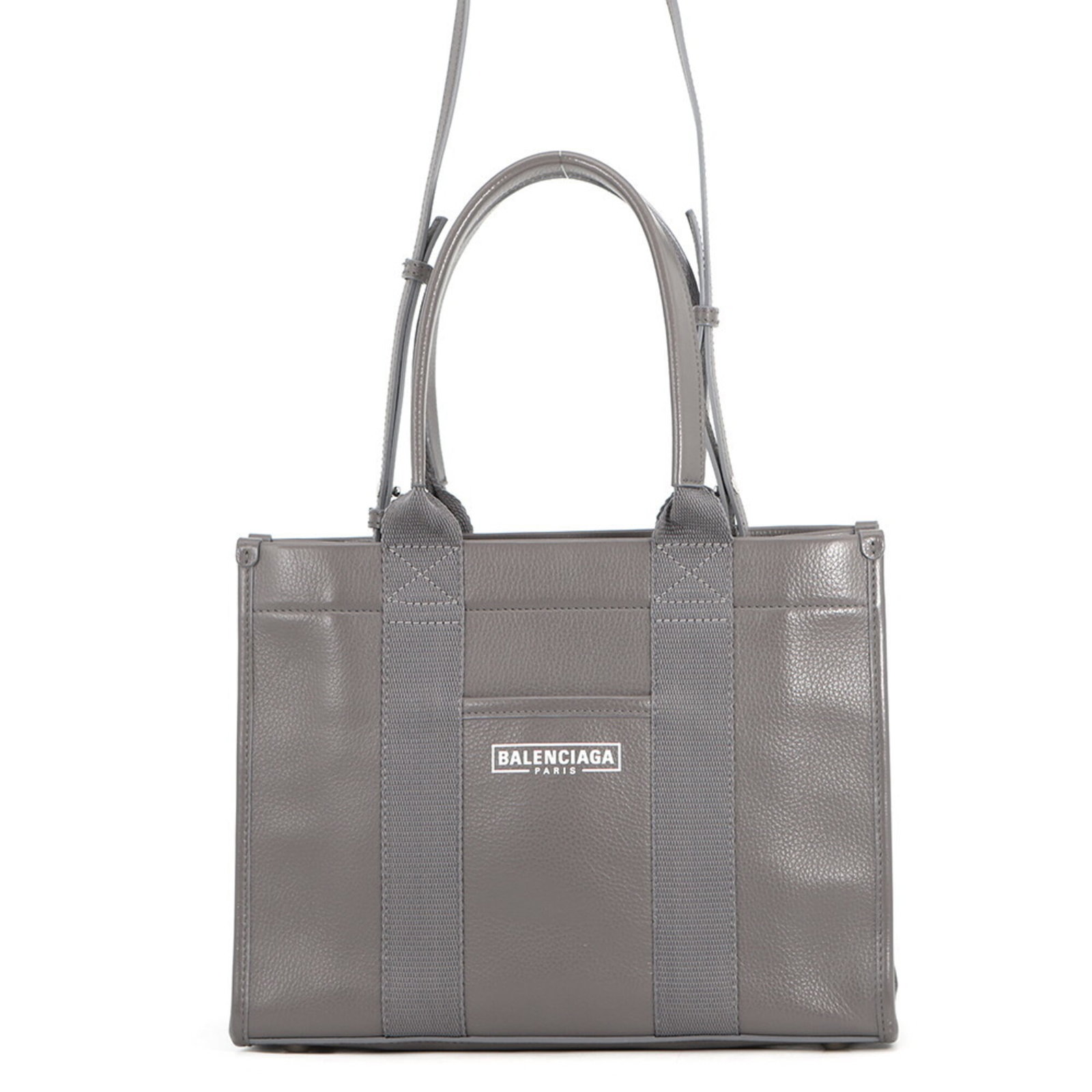Canvas Leather Handbag Tote Bag Balenciaga: Canvas Leather Handbag Tote Bag Balenciaga Canvas Leather Handbag Tote Bag Balenciaga is a Dark gray leather and canvas tote bag from Italian brand Balenciaga. This 21cm x 28cm x 10cm bag features a u