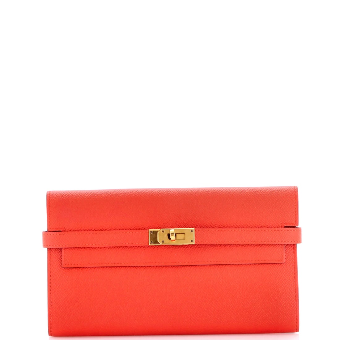 Epsom Long Verso Wallet Hermes Kelly: Epsom Long Verso Wallet Hermes Kelly The Epsom Long Verso Wallet by Hermes Kelly boasts a vibrant orange exterior, complemented by a rich red interior, and adorned with gold hardware. This long, styli