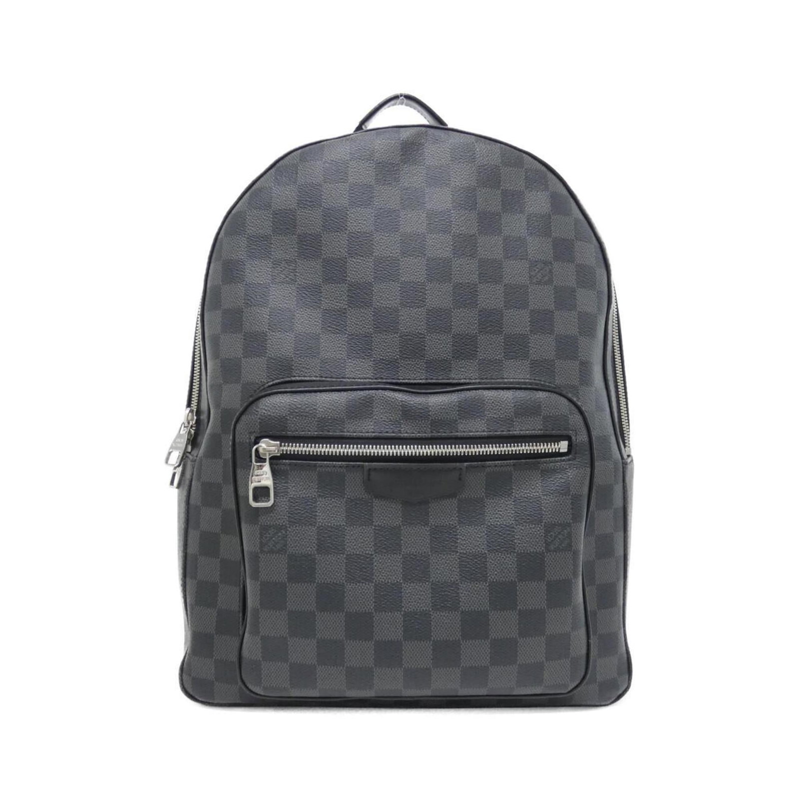 Backpack Coated Canvas Louis Vuitton: Backpack Coated Canvas Louis Vuitton Backpack made from coated canvas, featuring a Graphite color and silver hardware. Measuring 42cm x 31cm x 13cm, it has a strap length of 87cm. Weighing 1.08kg,