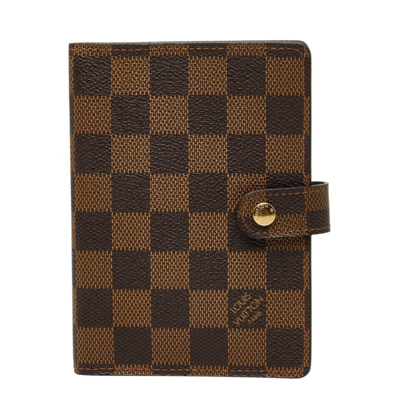 Brown Leather Louis Vuitton Damier Women'S Agenda Notebook Cover: Brown Leather Louis Vuitton Damier Women'S Agenda Notebook Cover Brown Leather Louis Vuitton Damier Women's Agenda Notebook Cover features a classic Damier canvas design, complemented by rich brown