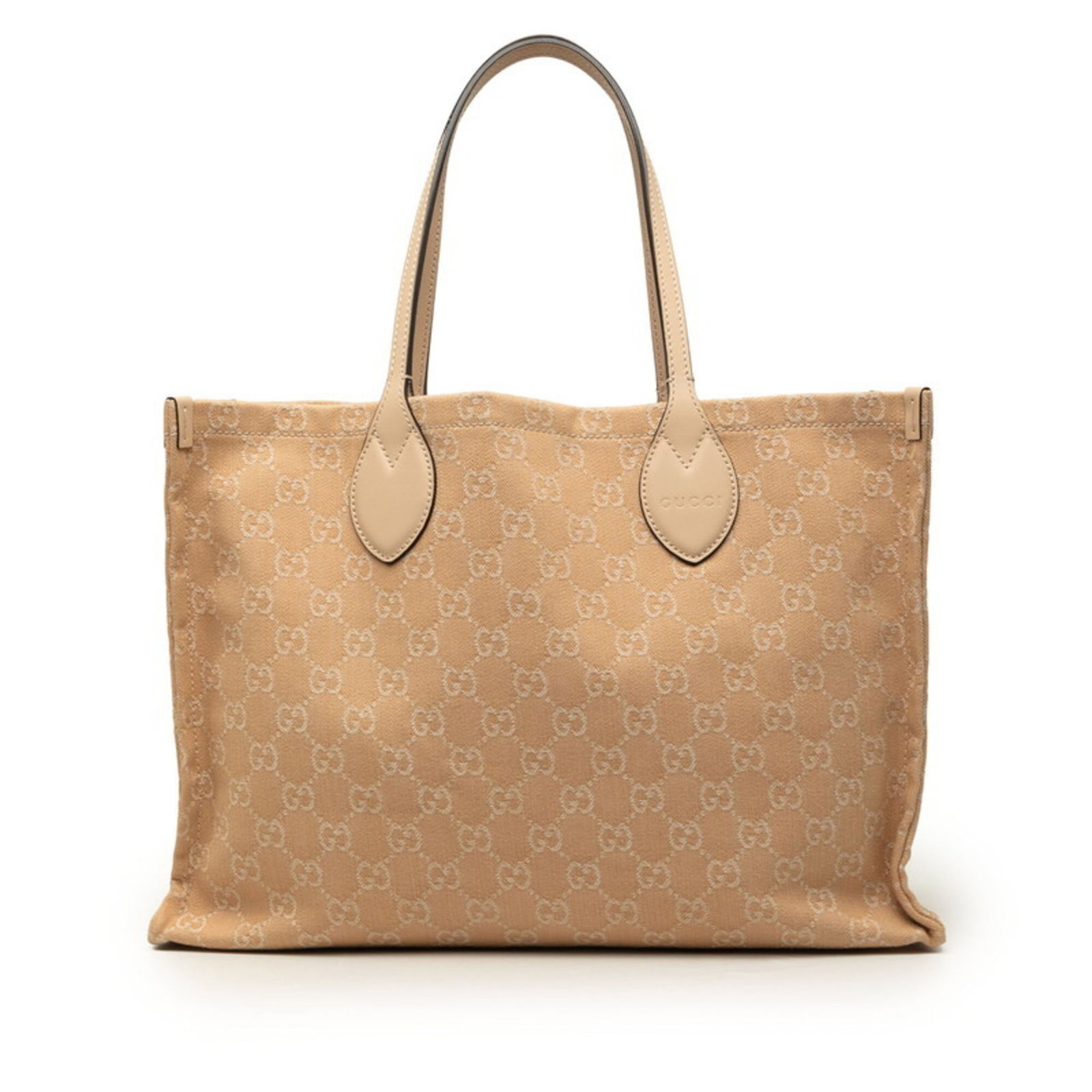 Gucci Leather Canvas Tote Bag: Gucci Leather Canvas Tote Bag Pink Gucci Leather Canvas Tote Bag, 27cm x 41cm x 17cm, features a canvas and leather construction, making it a unique and stylish accessory. The bag's vibrant pink color