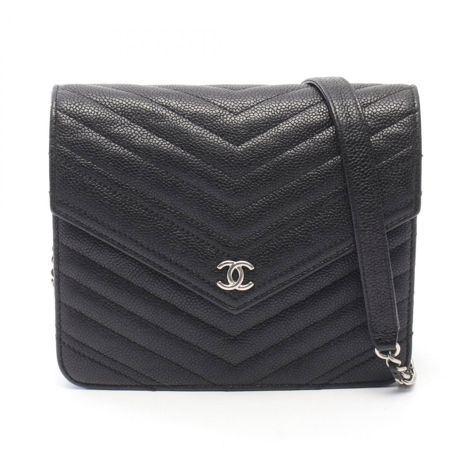 Calfskin Grained Shoulder Bag Handbag: Calfskin Grained Shoulder Bag Handbag Calfskin Grained Shoulder Bag Handbag in Black. This sleek shoulder bag features a classic design with a grainy calfskin material, silver hardware, and a