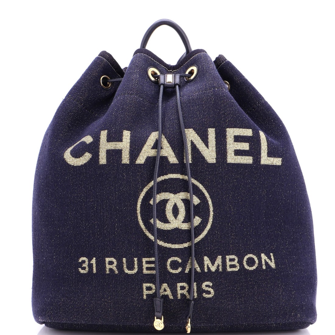 Lurex Large Chanel Backpack Deauville: Lurex Large Chanel Backpack Deauville Lurex Large Chanel Deauville Backpack boasts a striking blue exterior with gold accents, adding a touch of sophistication to any outfit. This spacious backpack