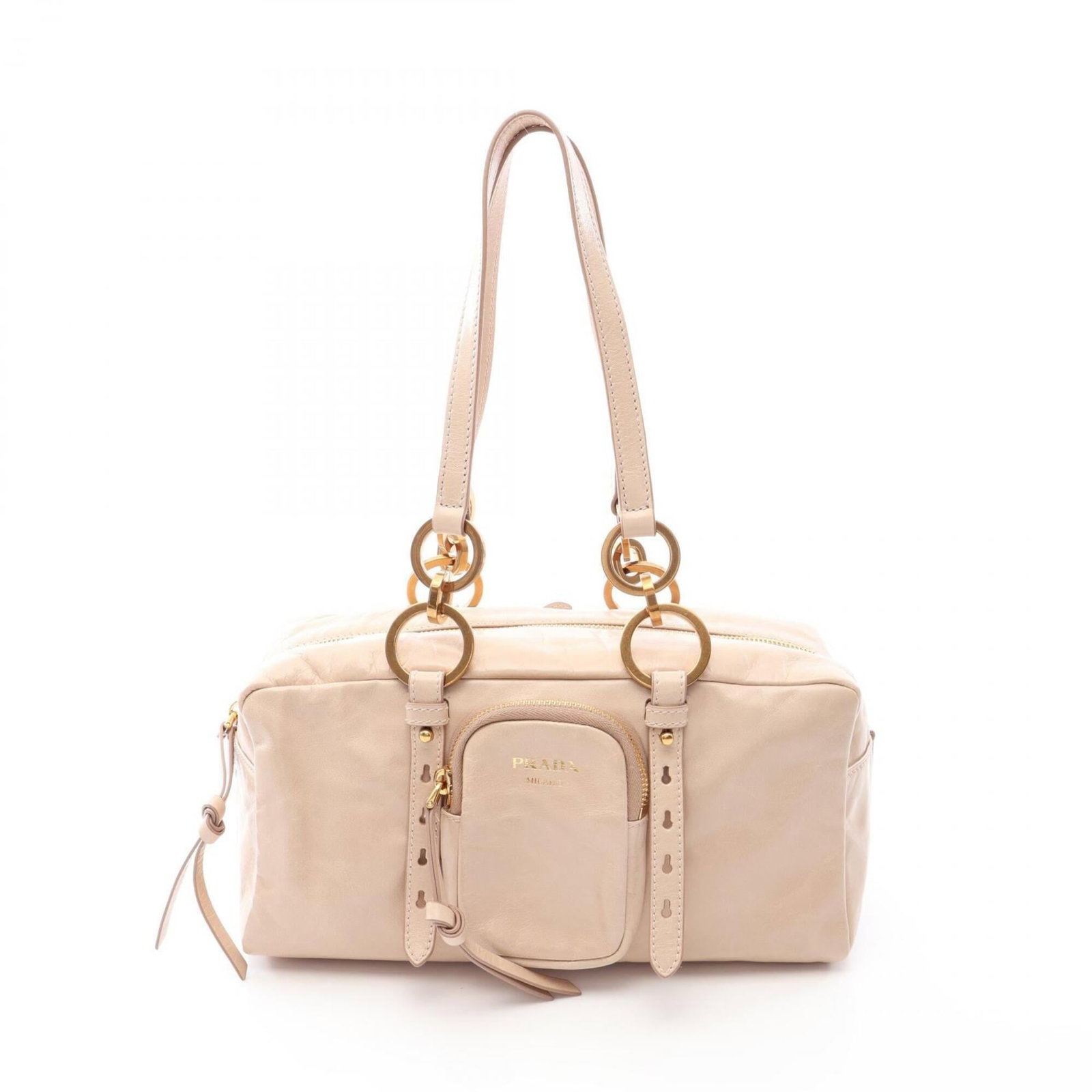 Prada Handbag Shoulder Bag Leather: Prada Handbag Shoulder Bag Leather Prada Handbag Shoulder Bag Leather is a high-quality beige leather shoulder bag made from genuine leather, featuring a classic design with a signature Prada MPN.
