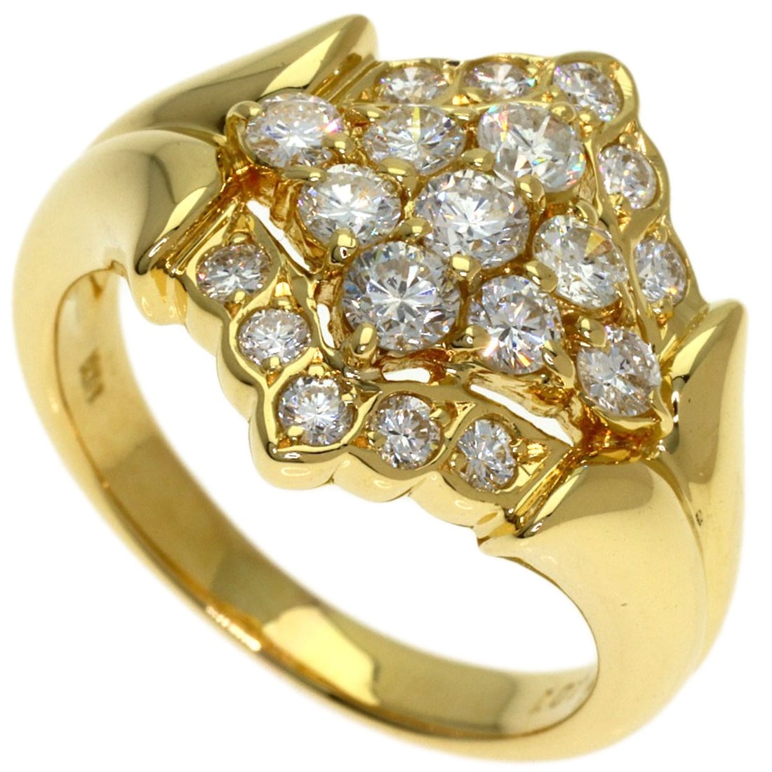 1.01Ct Diamond Ring K18 Yellow Gold 6.9G (1 of 8)