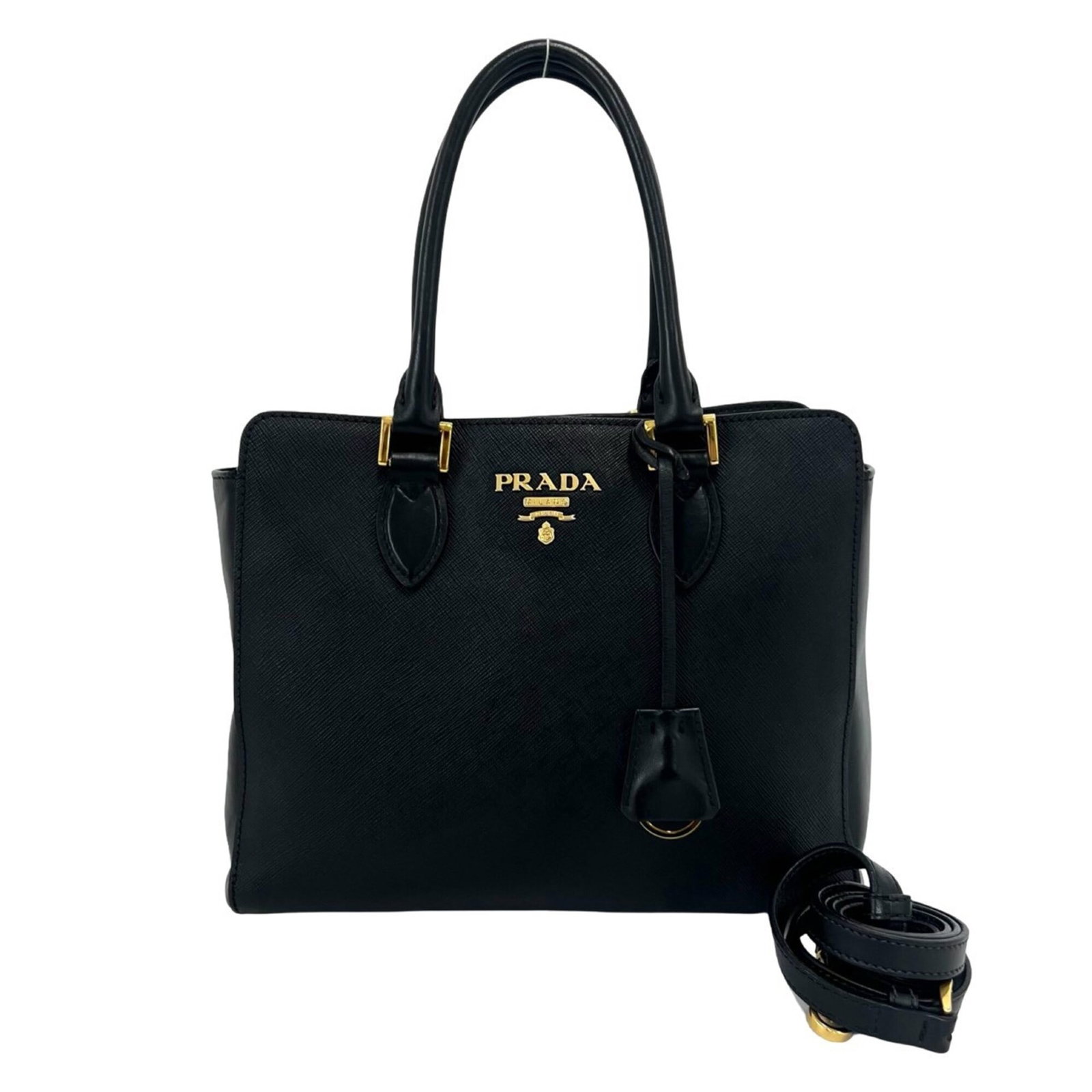 Shoulder Bag Tote Bag Prada Handbag Leather: Shoulder Bag Tote Bag Prada Handbag Leather Black Prada Leather Shoulder Bag Tote Bag, 21.5cm x 25.5cm x 9cm. This black leather shoulder bag tote bag from Prada features a classic design with clean