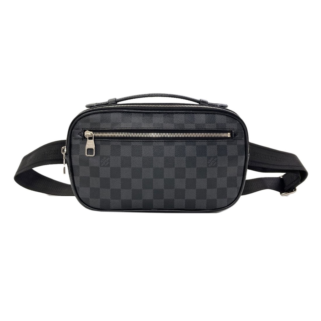 Louis Vuitton N41289 Ambreil Body Bag Damier Canvas: Louis Vuitton N41289 Ambreil Body Bag Damier Canvas Gray Damier canvas body bag with a 6.7 inch height and 2.0 inch depth, featuring a zip closure and a width of 10.6 inches. This LOUIS VUITTON