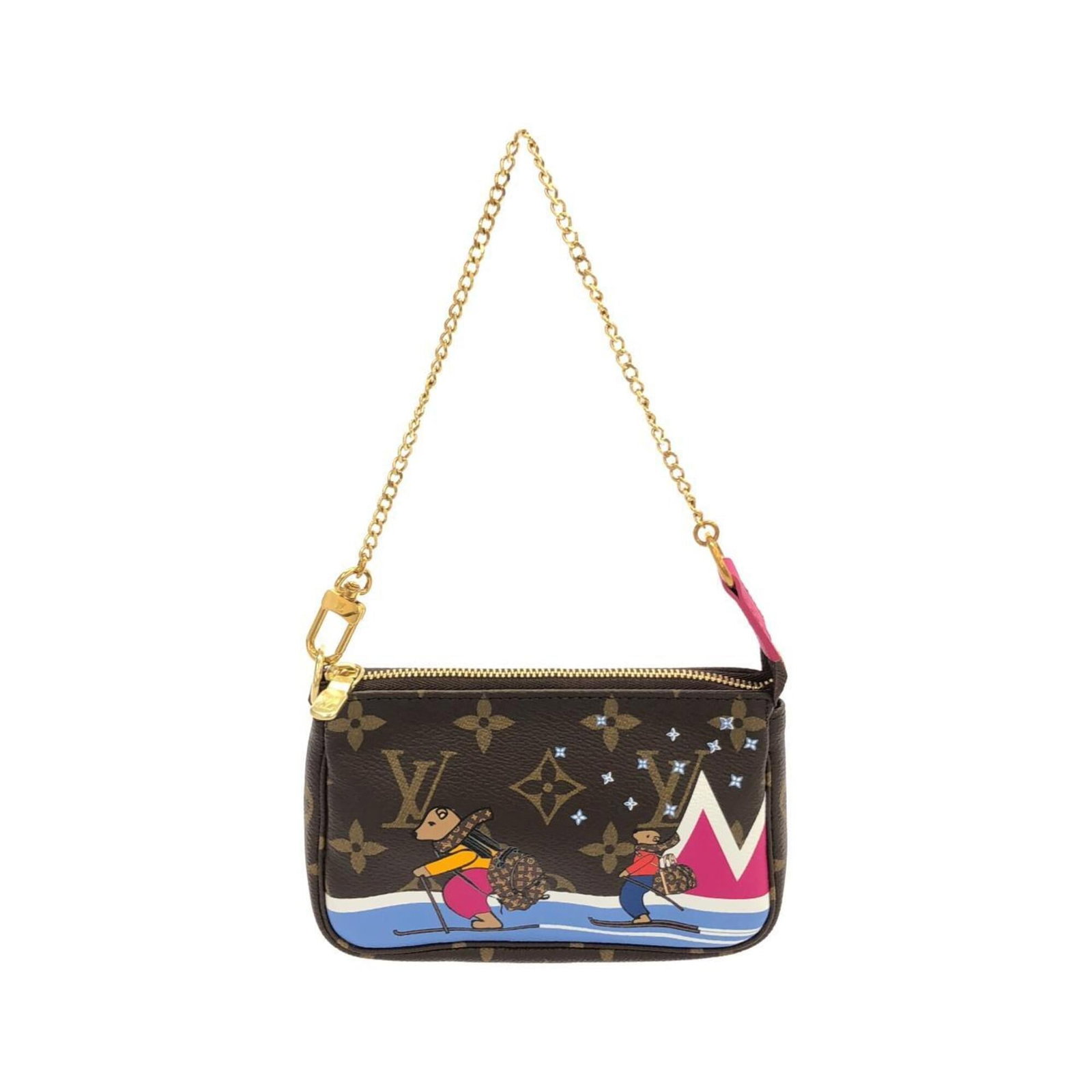 Canvas Pochette Coated Louis Vuitton: Canvas Pochette Coated Louis Vuitton Coated canvas construction adds a touch of sophistication to this classic Louis Vuitton pochette, available in a rich brown hue. Measuring 10cm x 15cm x 2.5cm,