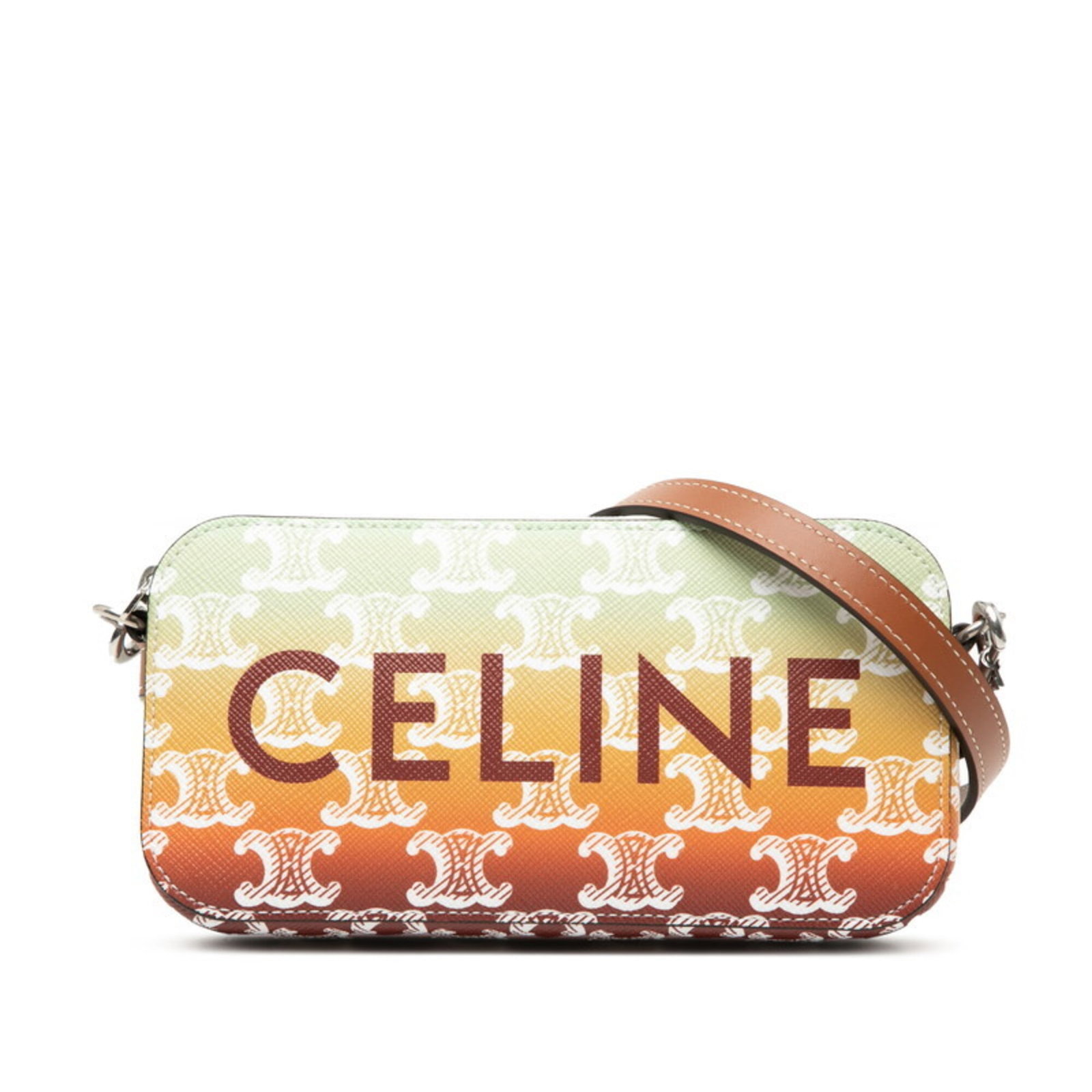 Shoulder Bag Leather Celine: Shoulder Bag Leather Celine Brown, Multi-color Leather Celine Shoulder Bag. This 10L272GE3 shoulder bag features a rich, high-quality leather material and a classic design. With its compact size and