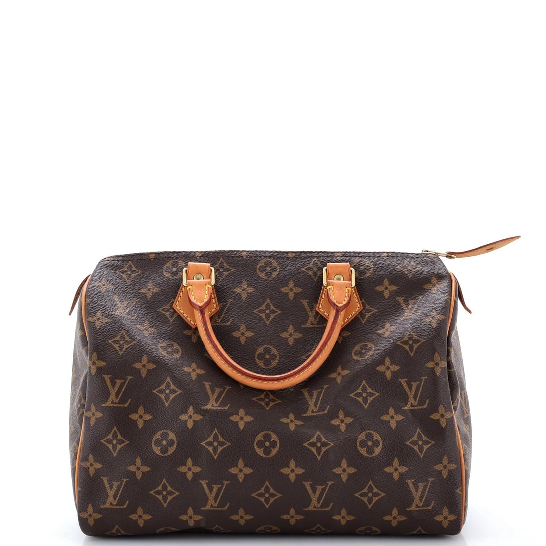 Monogram Canvas Louis Vuitton Speedy Handbag: Monogram Canvas Louis Vuitton Speedy Handbag Brown Monogram Canvas Louis Vuitton Speedy Handbag for sale. This 30cm Speedy handbag features a classic monogram canvas exterior with brown leather